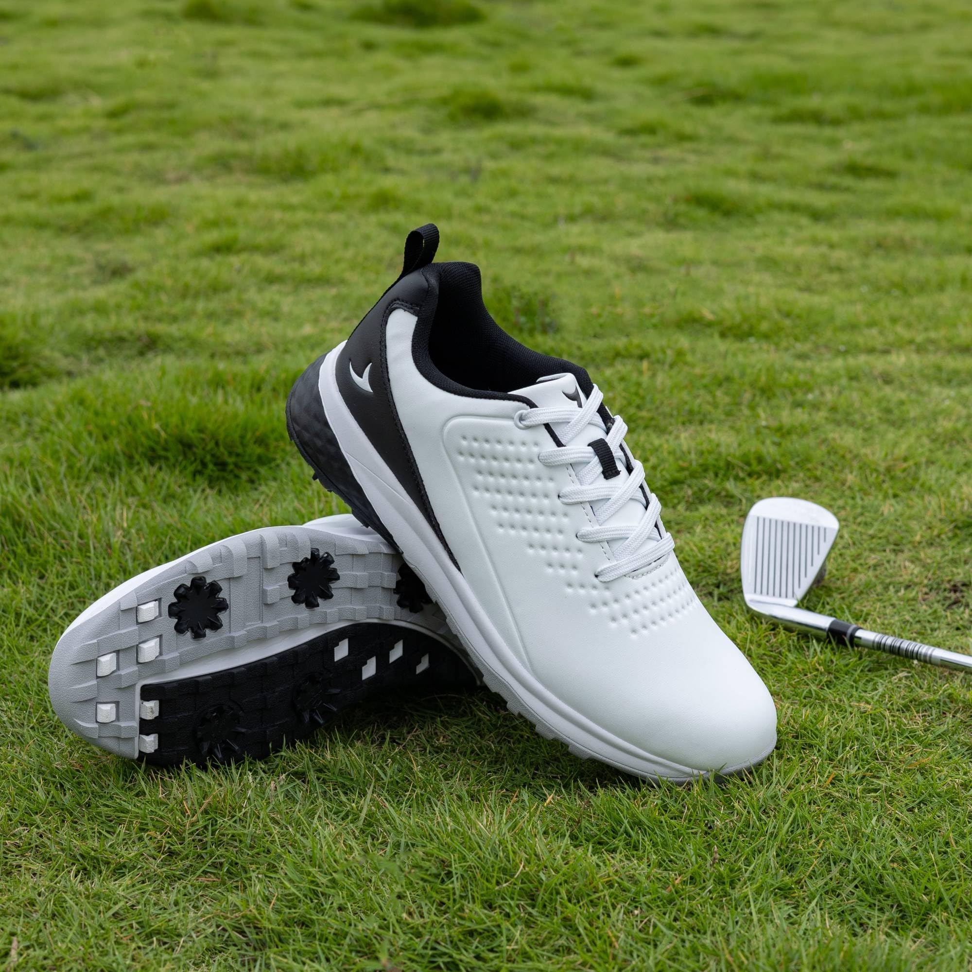 **Men's Waterproof Spiked Golf Shoes – Non-Slip Outdoor Golf Sneakers for Men | Perfect for Wet Conditions & Course Play**