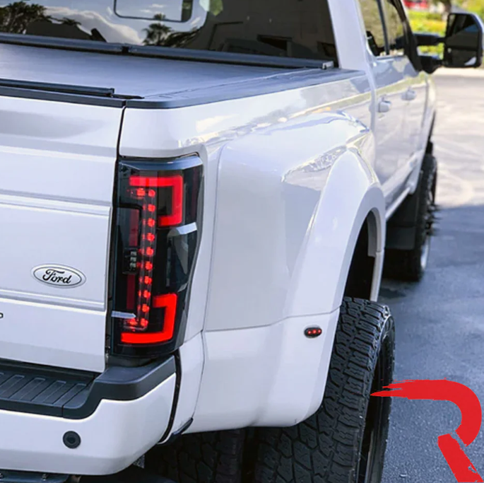 Ford Super Duty 2020-2022 LED Tail Lights - Smoked OLED Replacement for OEM - Perfect for Off-Roading & Night Driving