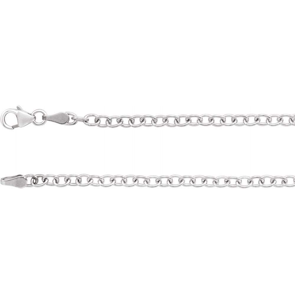 3.25mm Oval Cable Chain Necklace with Secure Lobster Clasp - 18 Inch Gold/Silver Stainless Steel Jewelry for Women - Perfect for Everyday Wear, Parties & Gifting