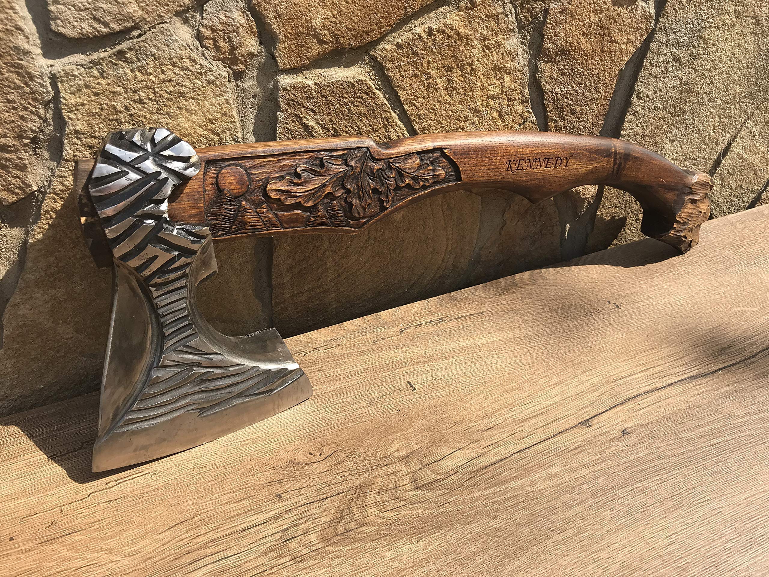 Personalized Viking Axe - Medieval Tomahawk for Camping, Hiking & Hunting - Durable Iron Chopping Axe - Unique Manly Gifts for Men - Perfect for Outdoor Adventures & Survival Gear Enthusiasts