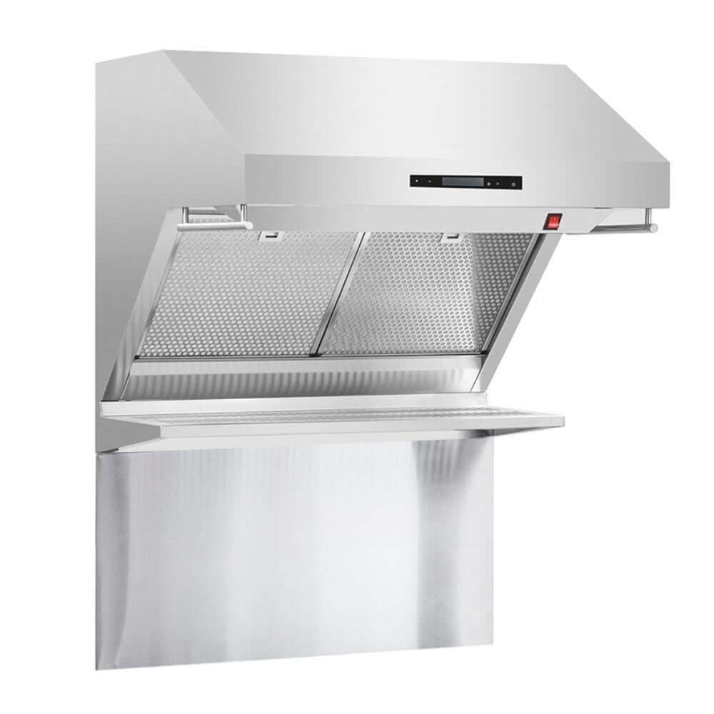 Forno Savona 30-Inch Stainless Steel Wall Mount Range Hood with Backsplash, Red Light Warmer & Shelf - Professional Kitchen Ventilation for Home Cooking (FRHWM5029 30HB) - Perfect for Modern Kitchens, Restaurants & Open-Concept Living Spaces