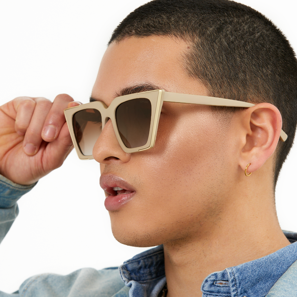 Stylish CEO Nude Frame Brown Lens Cat Eye Sunglasses for Women - Perfect for Outdoor Activities, Beach, Driving & Fashion Accessories