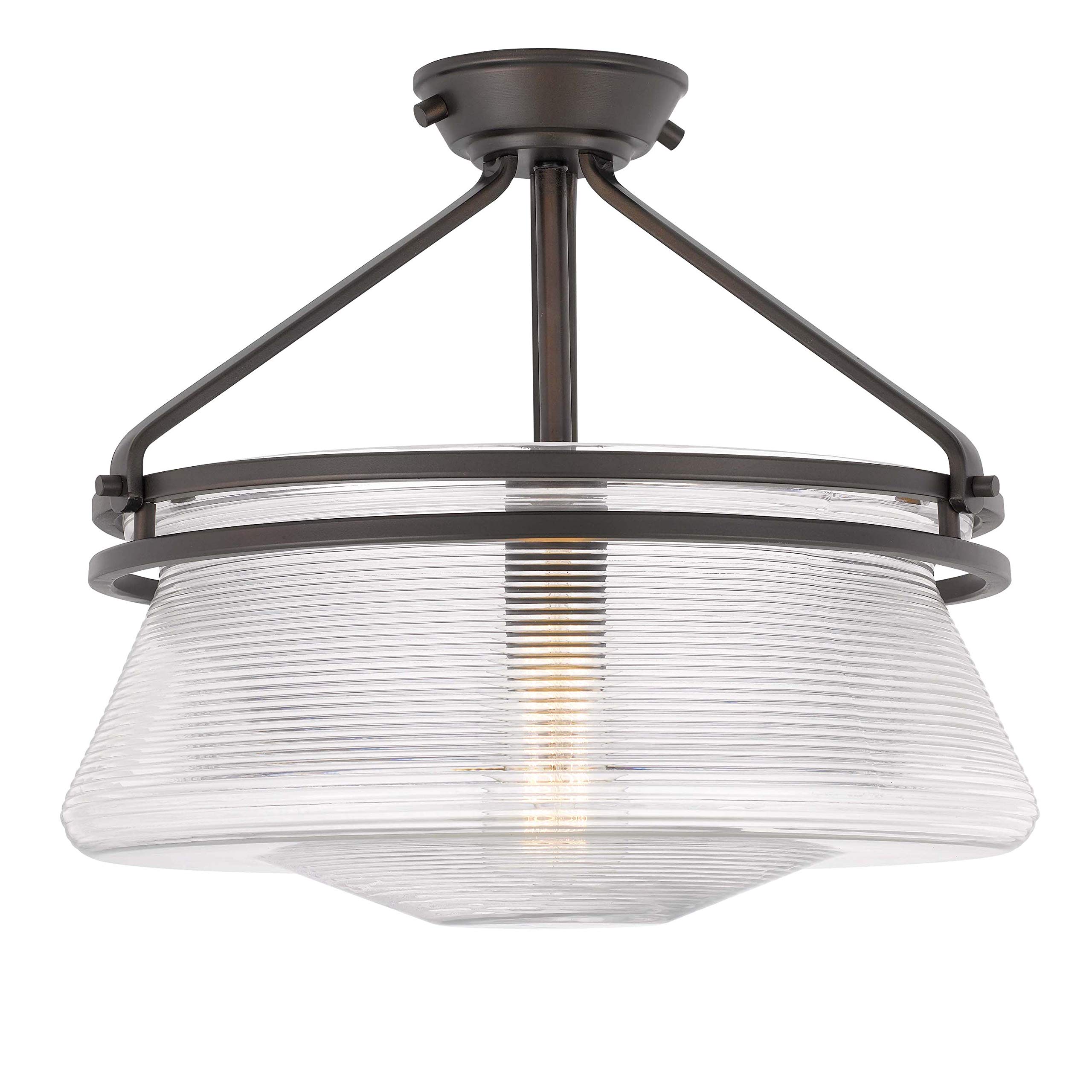 Vintage Semi-Flush Mount Ceiling Light Fixture - 14