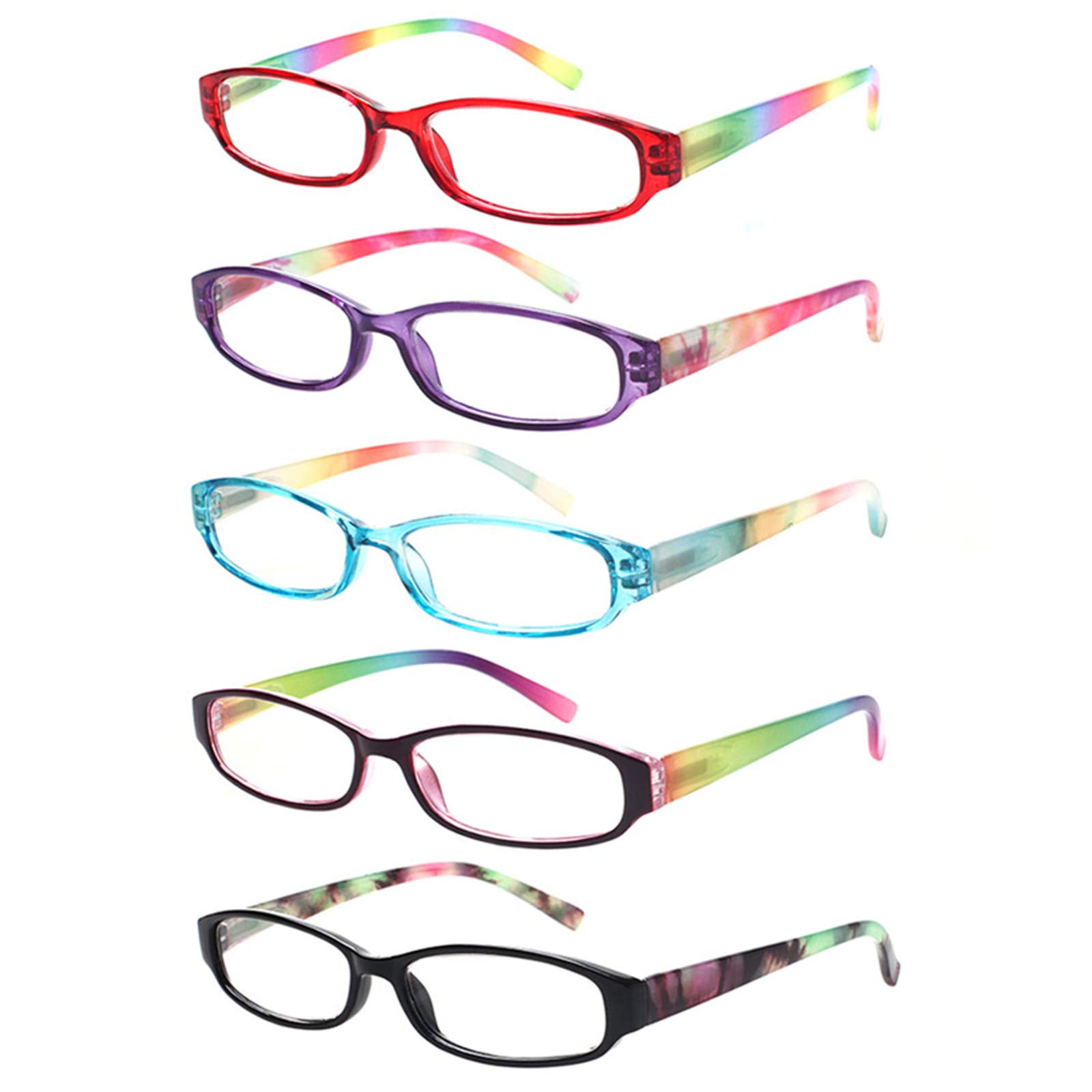 Kerecsen Reading Glasses Comb Pack - 3 Pairs Spring Hinge Readers for Men & Women (Multicolor, +2.5 Magnification) - Perfect for Reading, Crafts & Computer Work