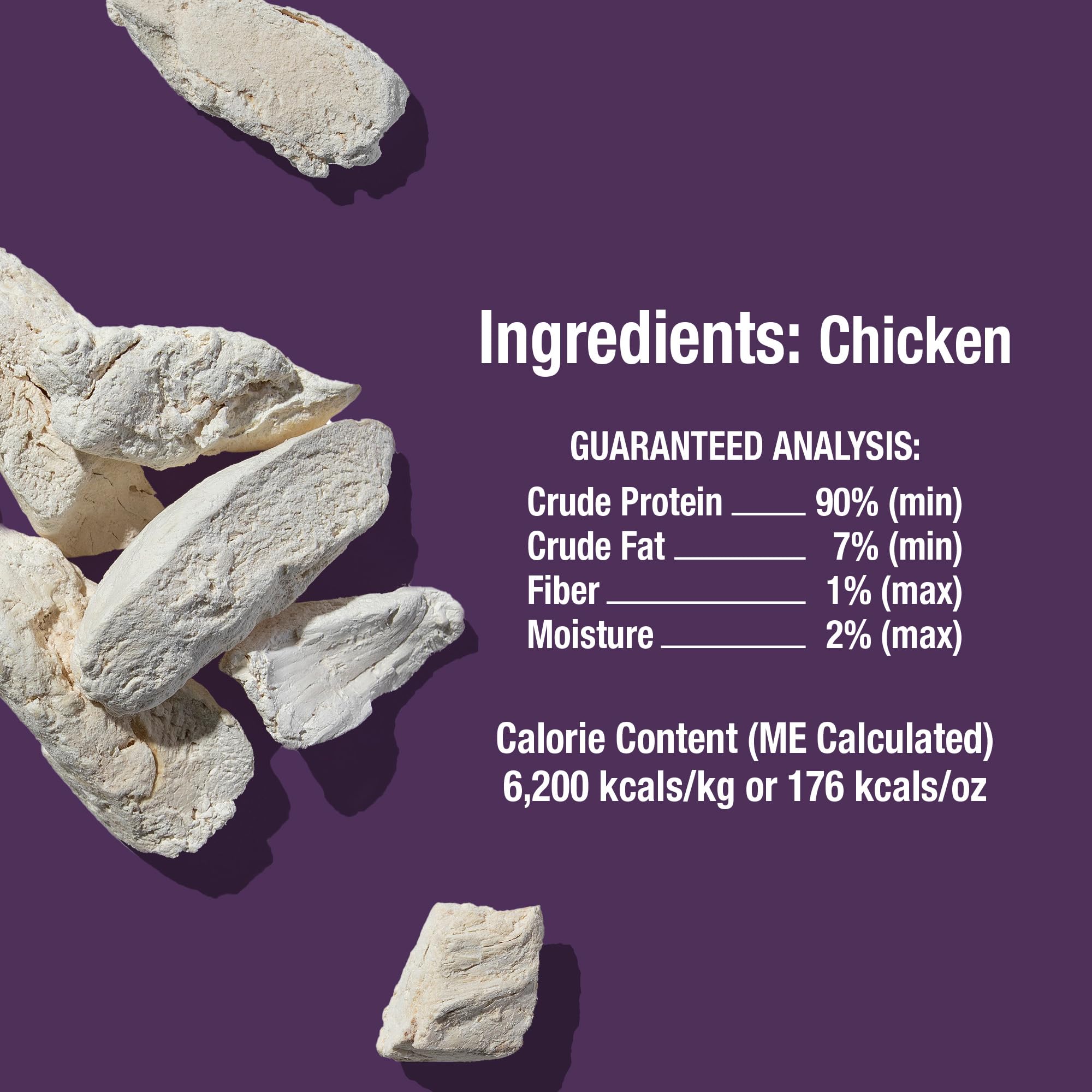 Whole Life Just One Chicken Freeze-Dried Dog Treats - Human-Grade High Protein Training Snacks, Natural Freeze-Dried Food Toppers for Dogs - USA Made Healthy Dog Food (10 oz, 6-Pack Value) - Perfect for Training, Rewards & Mealtime Enhancement