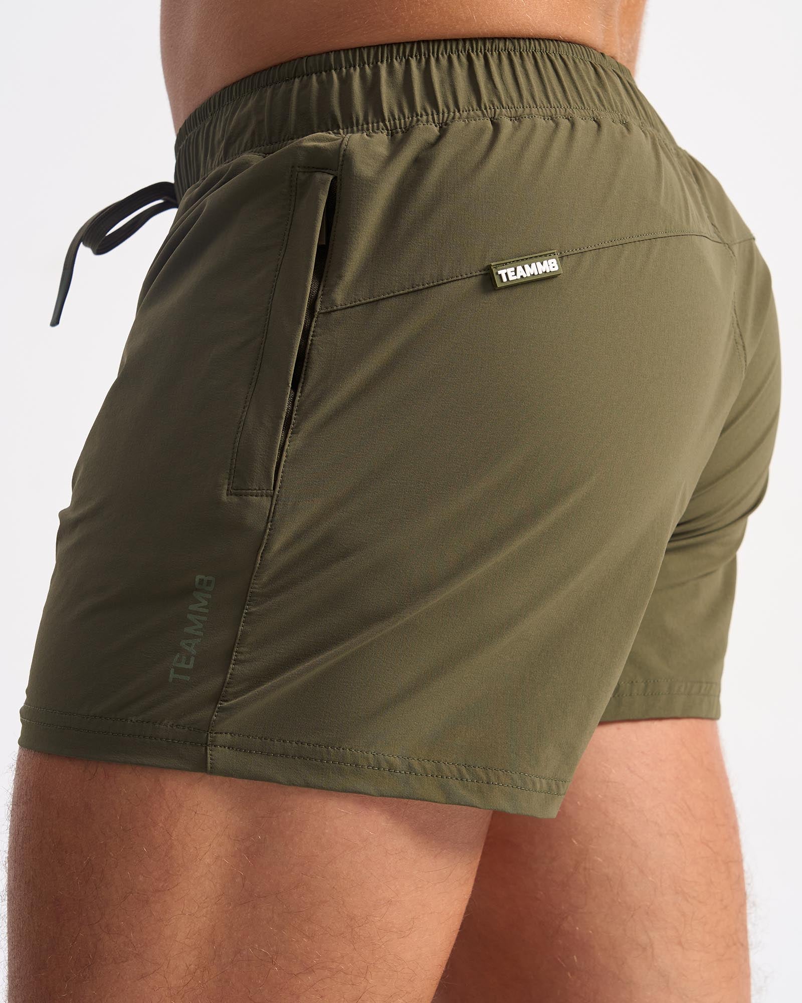 Teamm8 Bolt 3 Short Sleeve Performance Shirt - Army Green | Moisture Wicking & Breathable for Outdoor Activities & Workouts