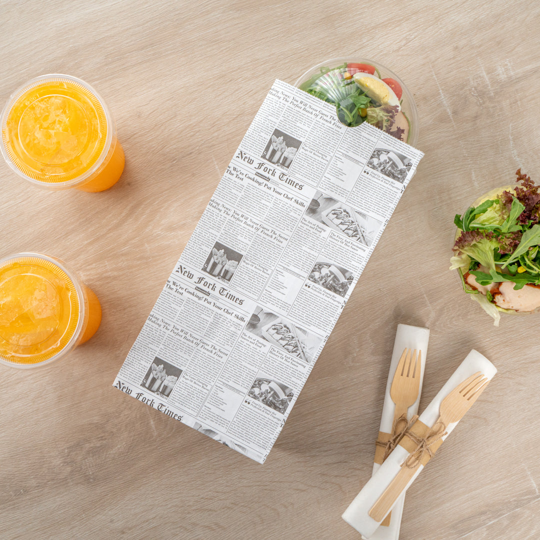 Eco-Friendly Newsprint Paper Bags - 8 lb, 6 x 4 x 11.75 Inches, 100 Count Box - Perfect for Retail Packaging, Grocery Shopping & Gift Wrapping