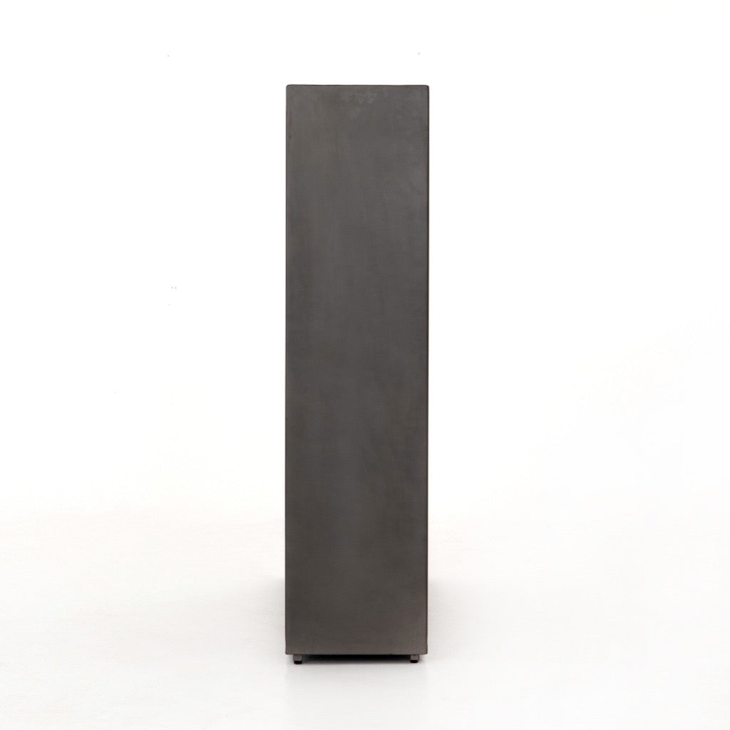 Nero Firewood Storage Rack - Coated Gunmetal Outdoor Log Holder for Fireplace, Patio, and Camping - Rust-Resistant and Durable Wood Storage Solution