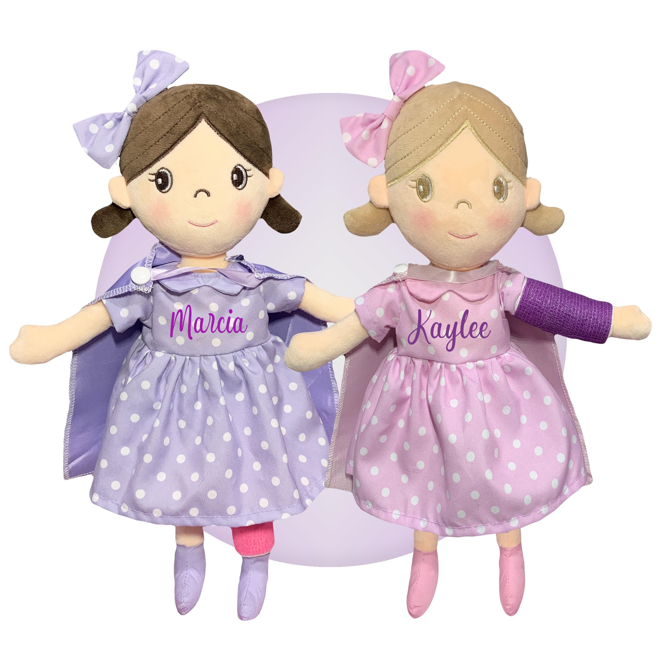 Handmade Personalized Doll with Broken Arm - Thoughtful Get Well Soon Gift for Kids & Girls - Broken Wrist or Leg Recovery Present - Perfect for Hospital Visits & Cheering Up Sick Children - Gift Wrapped by Kikilishop