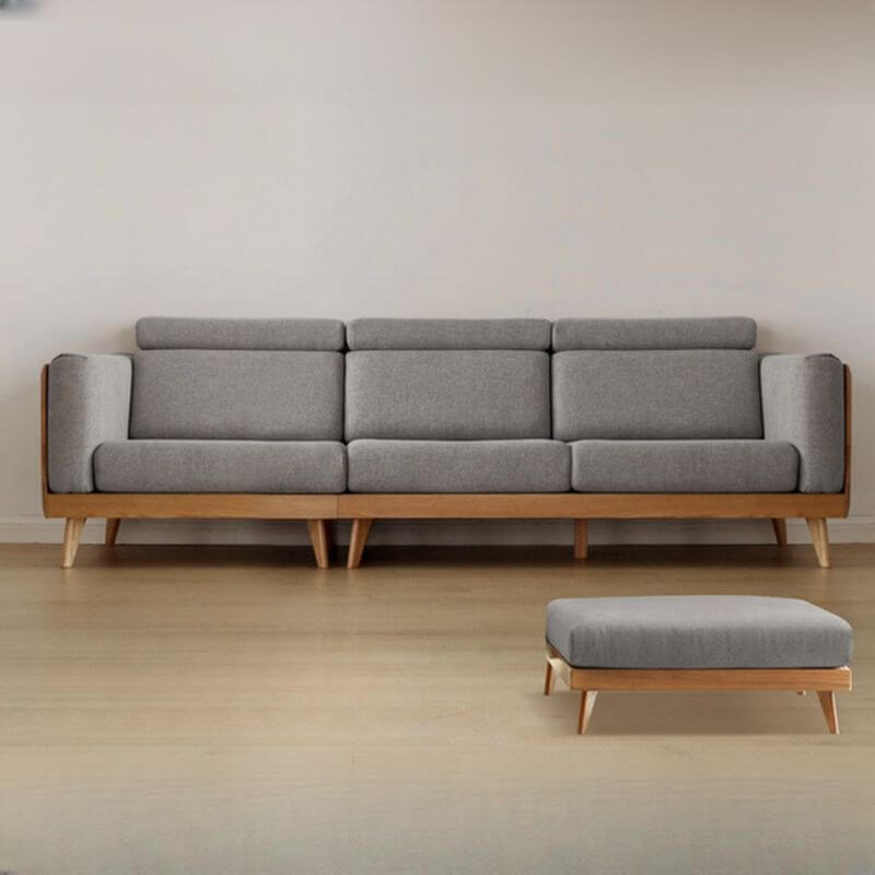 Victorian Grey Sofa with Removable Cushions - Elegant Living Room Furniture for Home Decor & Relaxation | Perfect for Lounge, Parlor and Family Room