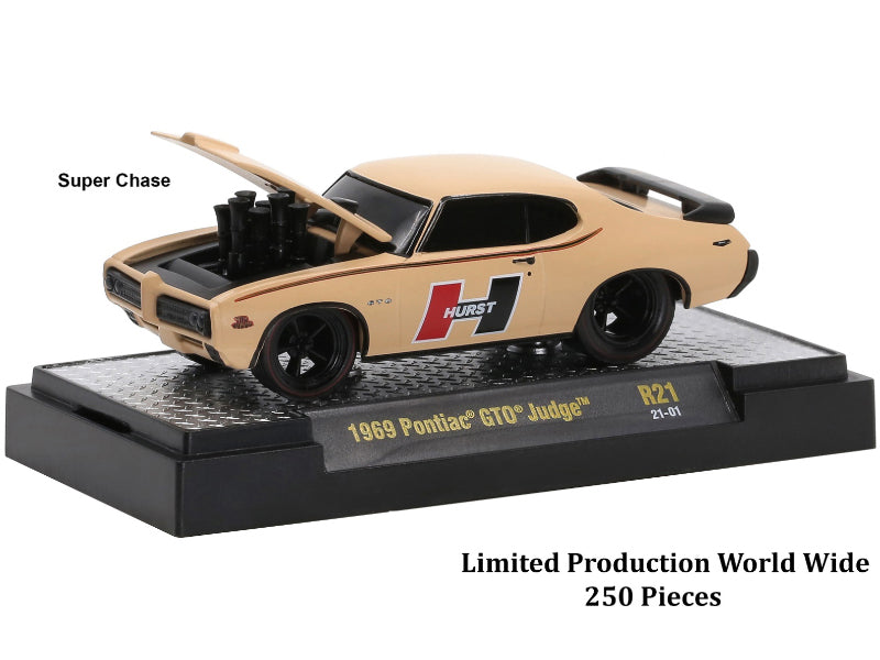 1/64 Scale M2 Machines Ground Pounders 6-Car Diecast Model Set - Limited Edition Release 21 in Display Cases - Perfect for Collectors, Car Enthusiasts & Home/Office Decor