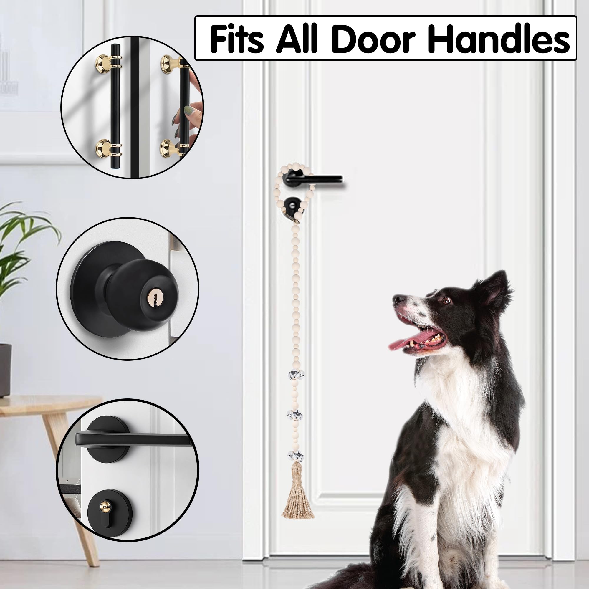 **Meplait Adjustable Dog Doorbell for Potty Training - 9 Bells Hanging Pet Doorbell for Small, Medium & Large Dogs (Nature) - Perfect for Indoor/Outdoor Training & Easy Housebreaking**