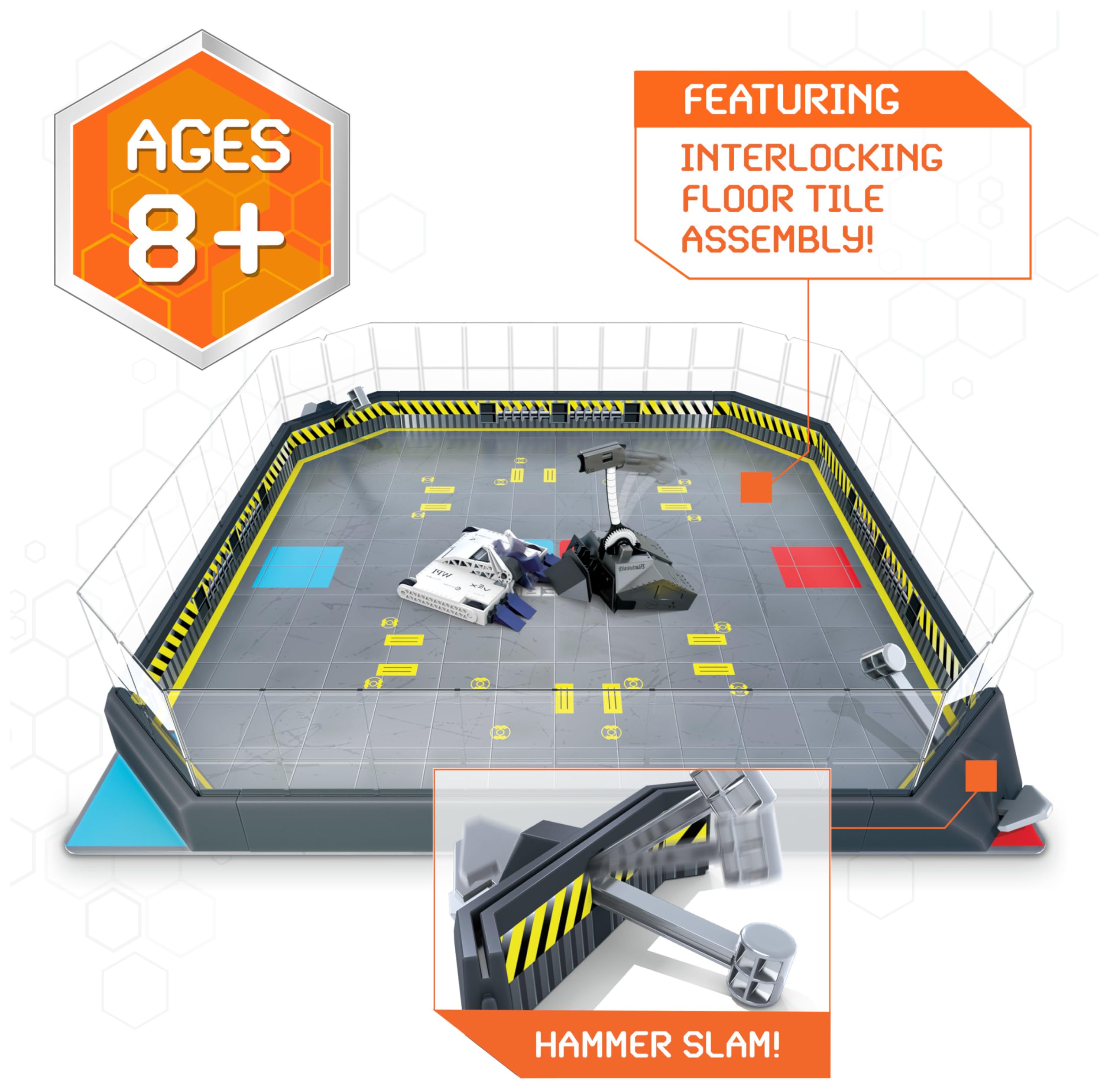 BattleBots Arena Bite Force & Blacksmith - Remote Control Robot Toy Set with 20+ Pieces, STEM Learning Toy for Boys & Girls Ages 8+, Includes Batteries - Perfect for STEM Education, Robot Battles & Interactive Play