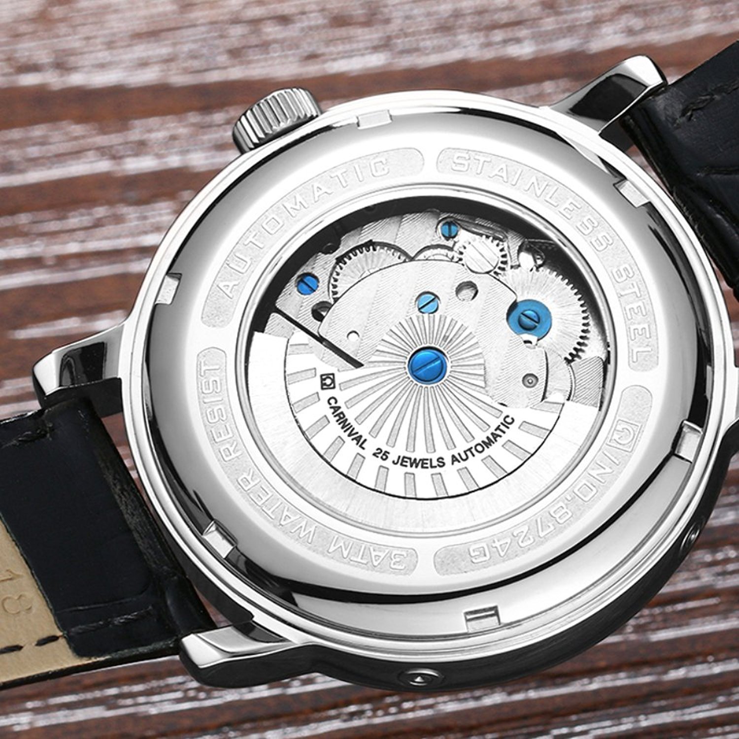 Carlien Men's Automatic Tourbillon Watch - Luminous Stainless Steel Mechanical Timepiece with Waterproof & Multifunction Features - Perfect for Business, Formal Events & Outdoor Adventures