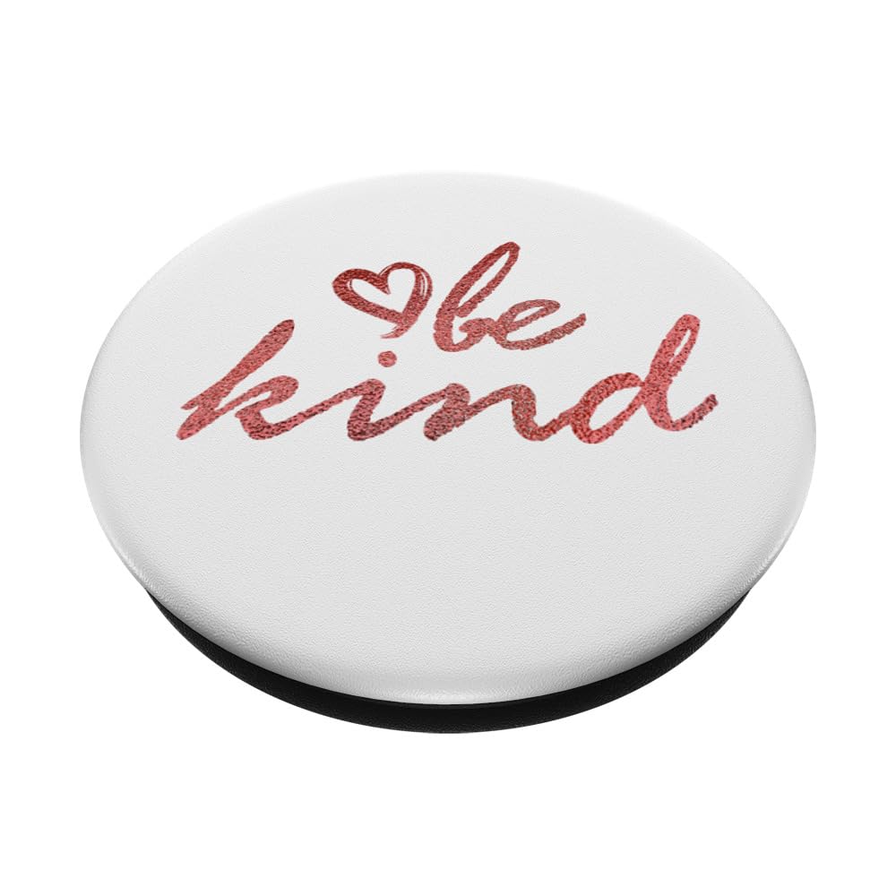 Red Be Kind White PopSockets Standard PopGrip - Phone Grip & Stand for iPhone, Samsung & Smartphones - Perfect for Daily Use, Travel & Hands-Free Viewing