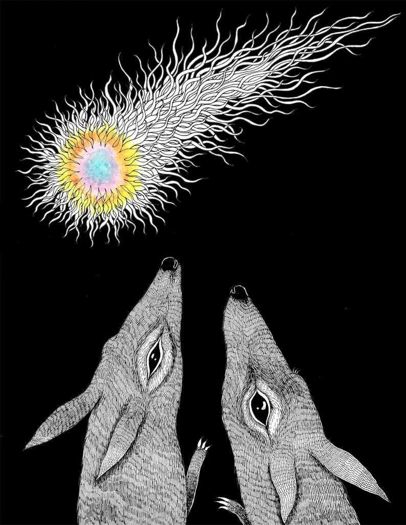 Fox and Comet Greeting Cards by Magda Boreysza - Handmade Birthday, Thank You & Holiday Cards for All Occasions | Perfect for Weddings, Anniversaries & Special Events