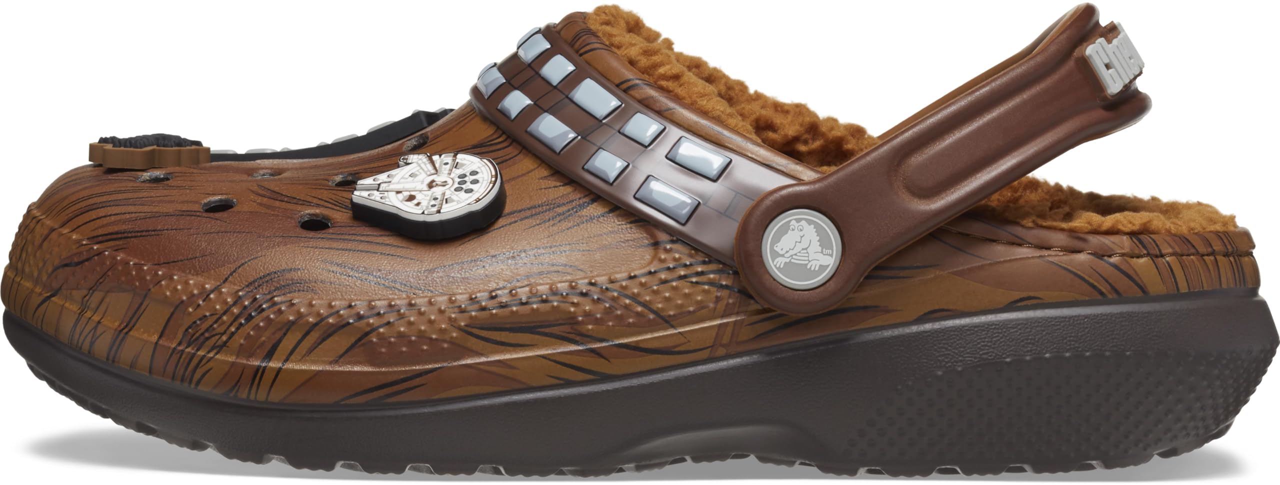Crocs Unisex-Adult Star Wars Chewbacca Classic Lined Clogs - Fuzzy Winter Slippers for Men & Women - Cozy Indoor & Outdoor House Shoes for Relaxing at Home or Running Errands