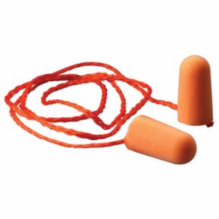 3M Foam Earplugs - 100 Pairs, Bright Orange, Corded Tapered Noise Reduction for Sleeping, Work, Concerts & Travel - NRR 33dB Hearing Protection