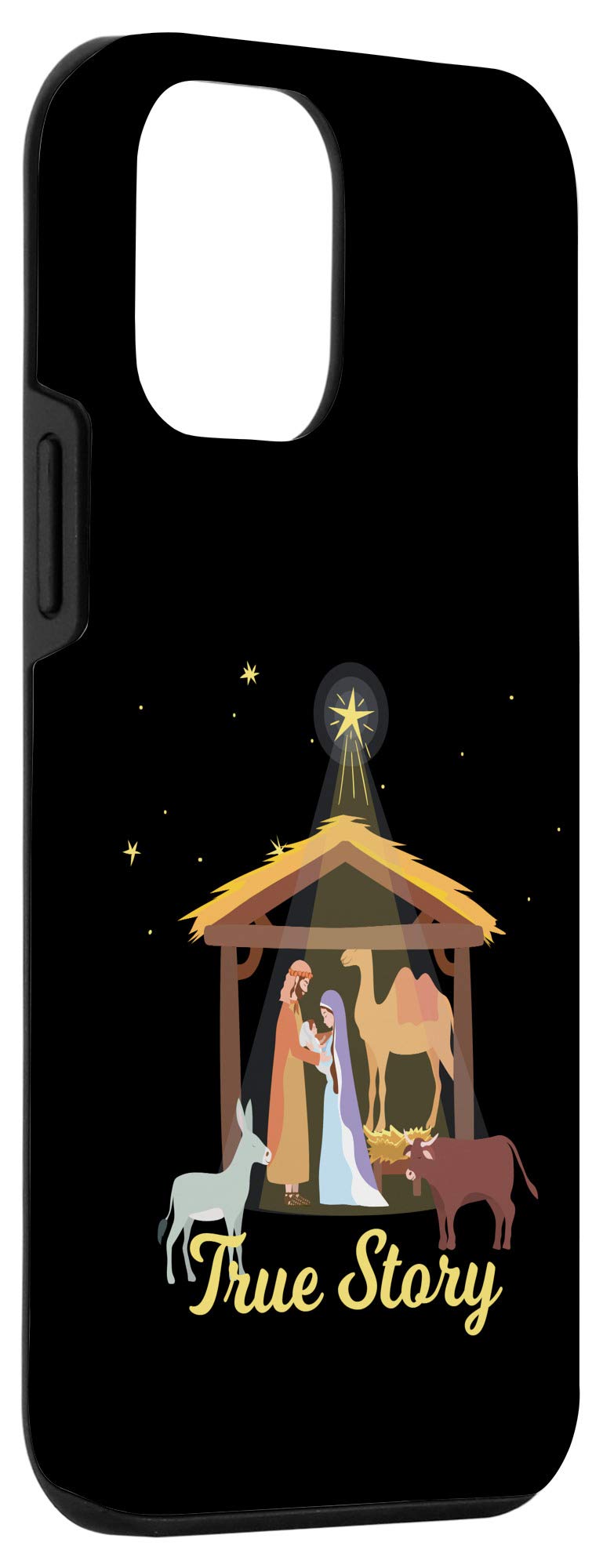 iPhone 12 Mini Christmas Nativity Scene Case with North Star - Religious Holiday Phone Cover for Advent Season | Perfect Gift for Christian Friends & Family