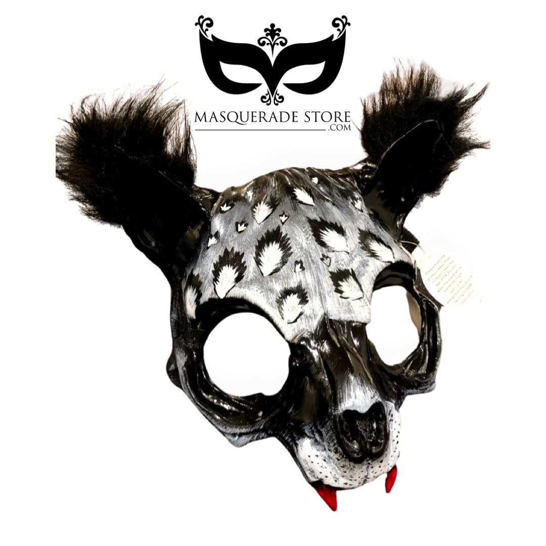 Elegant Masquerade Mask - Halloween Cat Skull Mask with Faux Fur Ears | Perfect for Catwoman Costume, Masquerade Balls, Cosplay & Halloween Parties