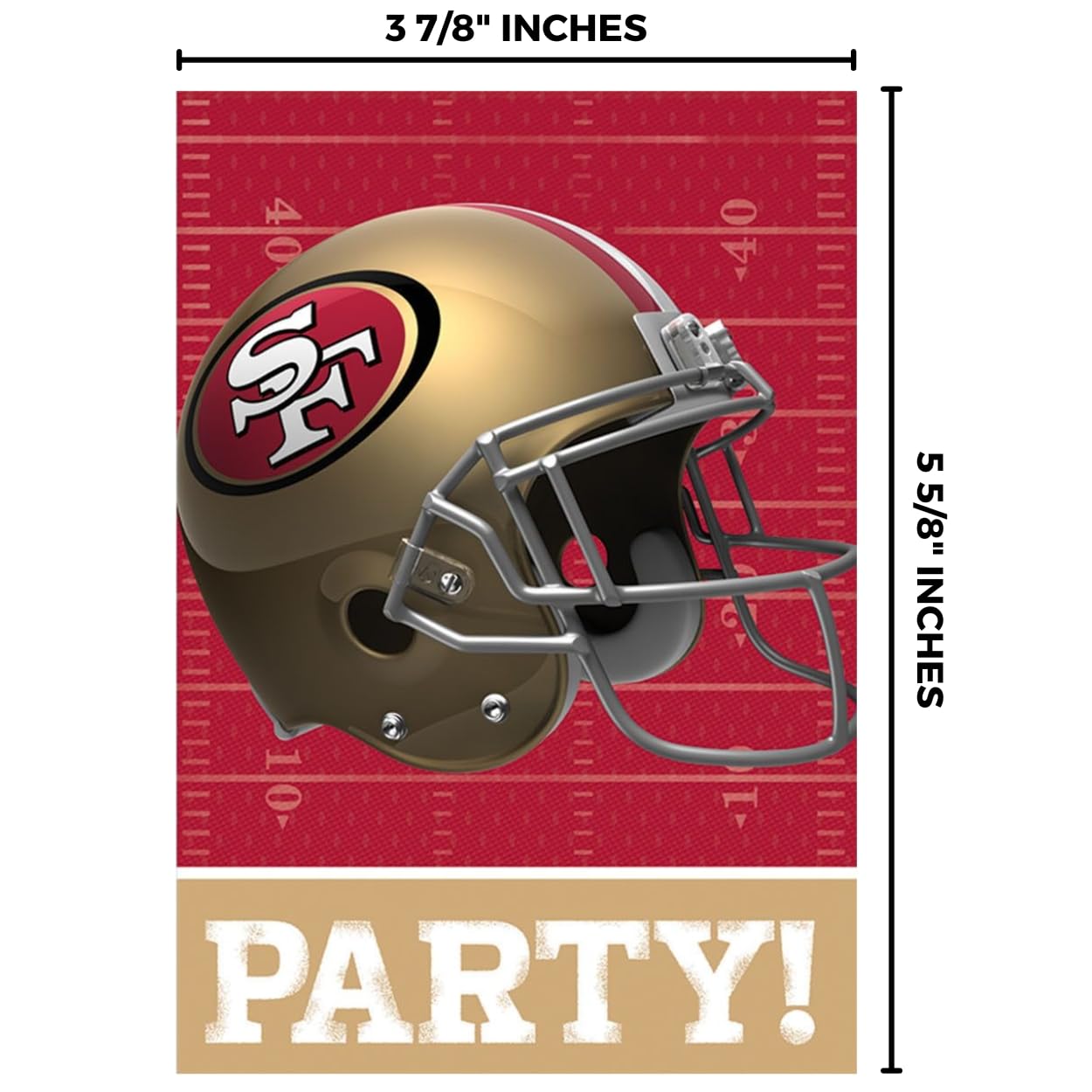 San Francisco 49ers Invitations & Thank You Cards Set (16-Pack) - 3.88