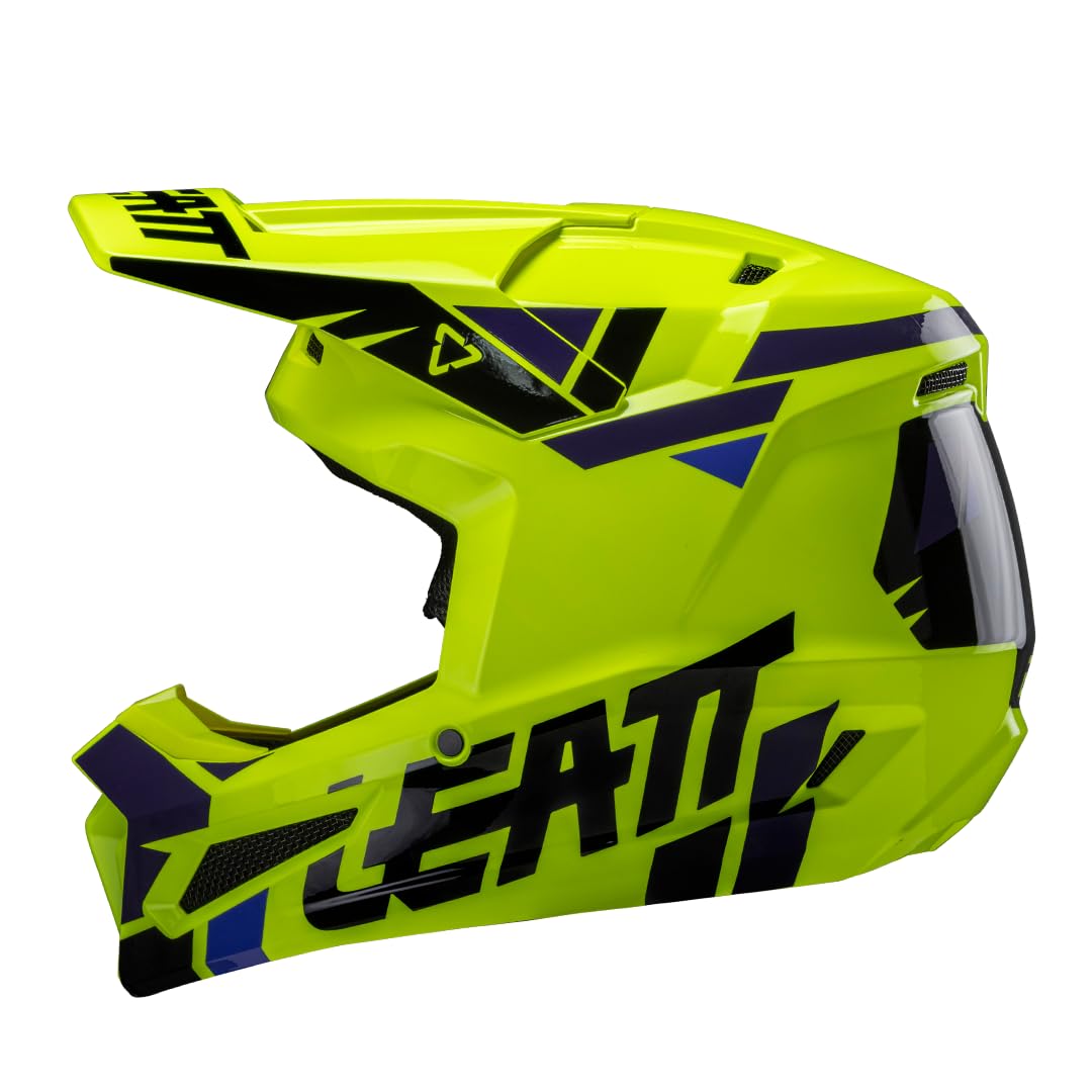 Leatt Moto 2.5 V25 Argon Full Face Motorcycle Helmet - DOT & ECE Certified for Off-Road, Motocross & Dirt Bike Riding - Lightweight & Ventilated for Comfortable Adventure & Racing Use
