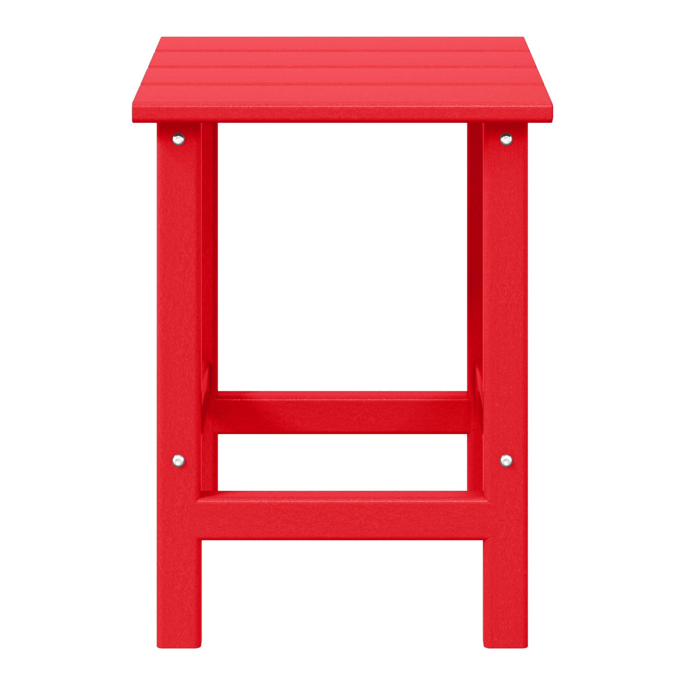 WestinTrends All-Weather Poly Lumber Adirondack Small Patio Square End Table - Durable Outdoor Furniture for Deck, Garden, Poolside & Backyard - Red