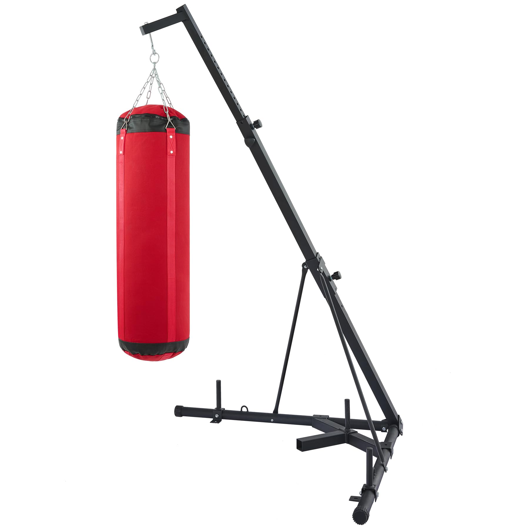 ZELUS Heavy Duty Adjustable Punching Bag Stand - 220 lb Capacity Free Standing Boxing Stand with Canvas Sandbag & Weighted Base for Home Gym, MMA Training, Boxing Fitness Workout - Perfect for Indoor/Outdoor Exercise & Martial Arts Practice