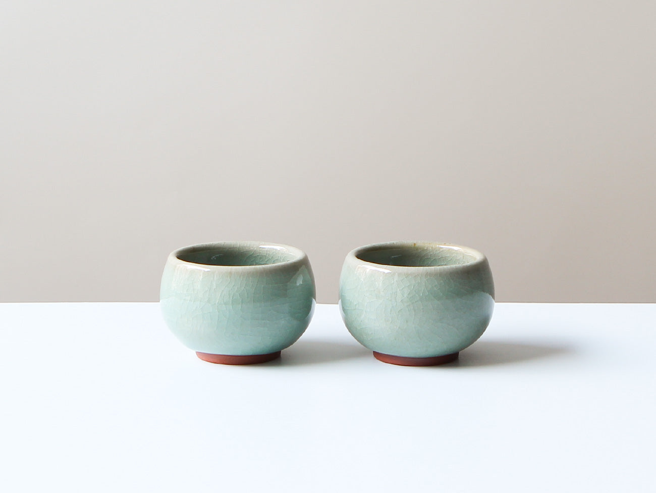Handmade Stoneware Song Cups Set of 2 - Traditional Chinese Ceramic Tea Cups for Tea Ceremony, Home Decor & Gift Giving