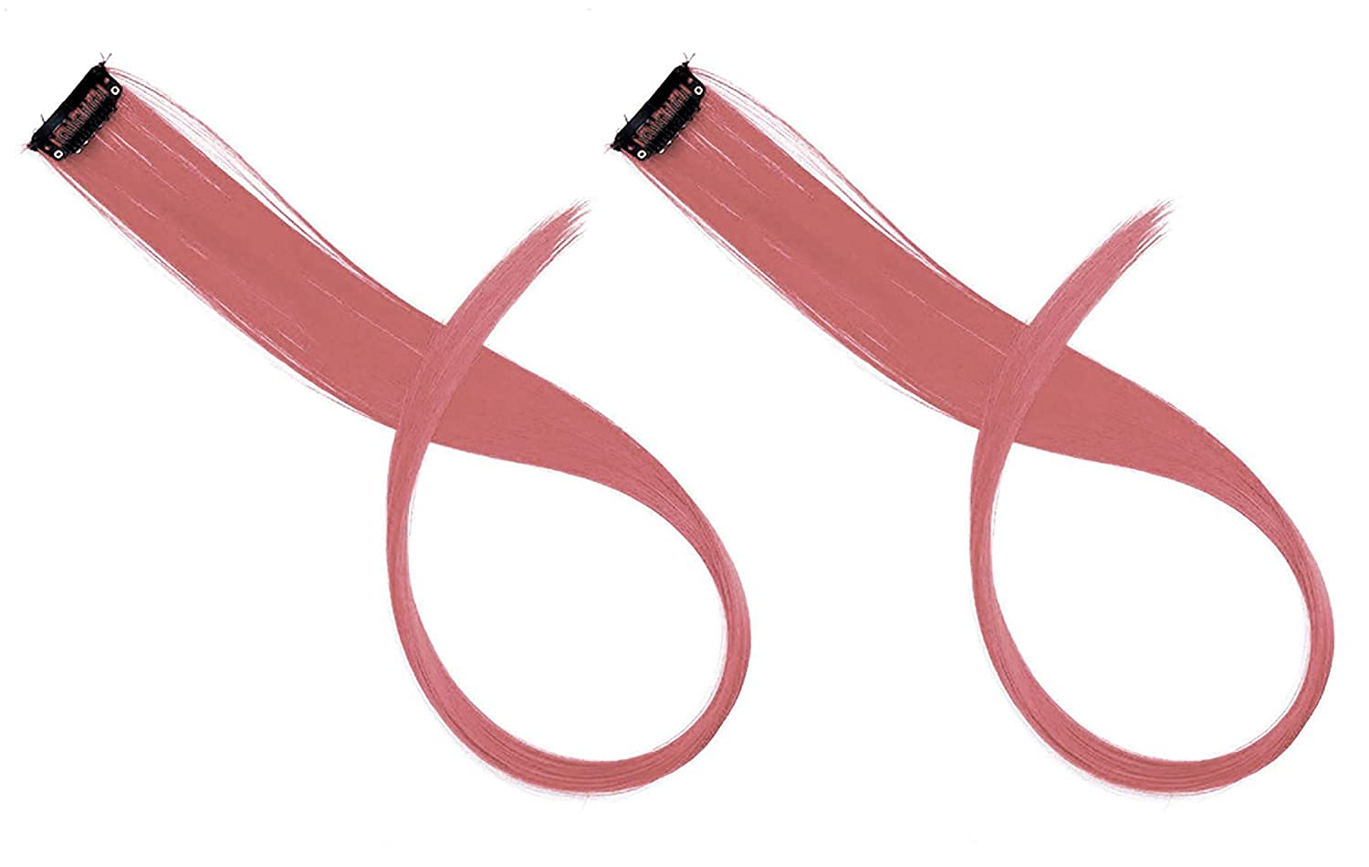 Ekan Kids Colored Hair Extensions Clips - Fun Streak Hair Extensions for Girls (Pack of 1, Style M6) | Perfect for Parties, Halloween & School Events