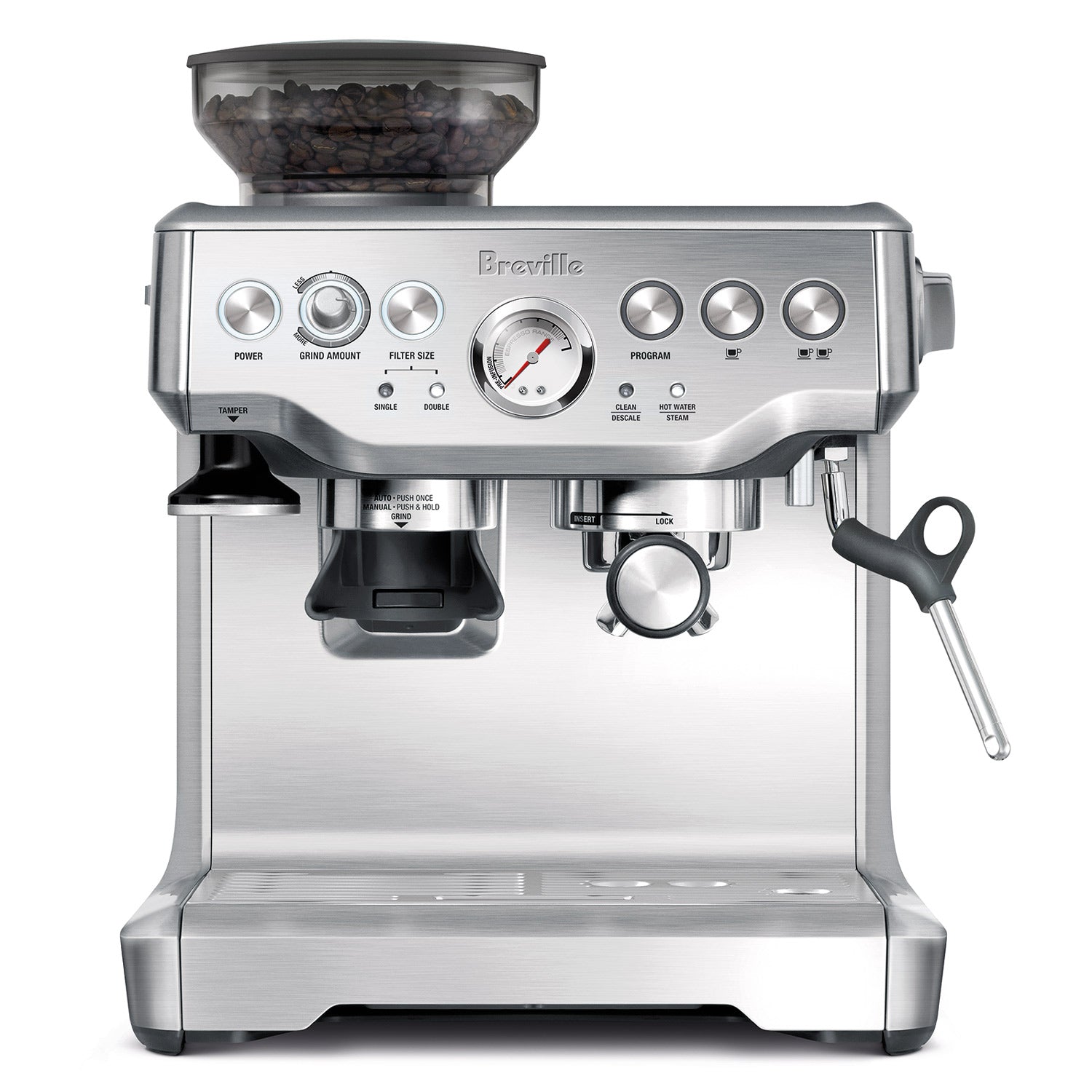 Breville BES870XL Barista Express Espresso Machine - Semi-Automatic with Built-in Grinder for Home & Office Use