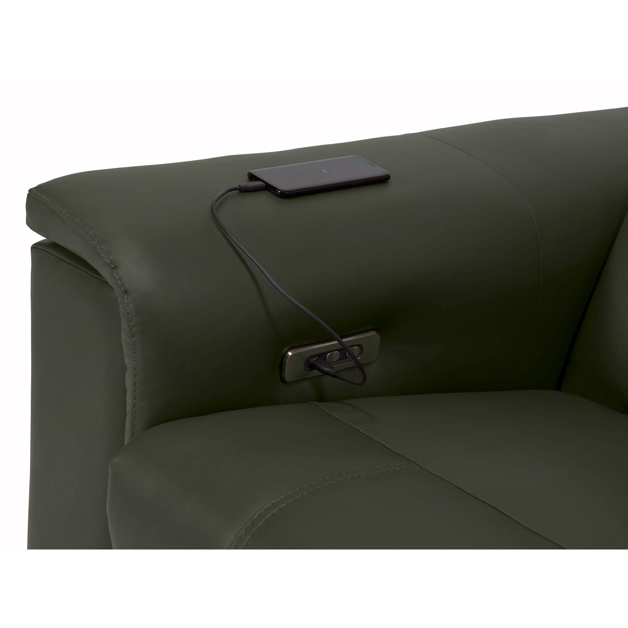 4-Piece Power Reclining Sectional Sofa with USB Ports - Modern L-Shaped Leather Living Room Couch for Home Theater & Family Gatherings