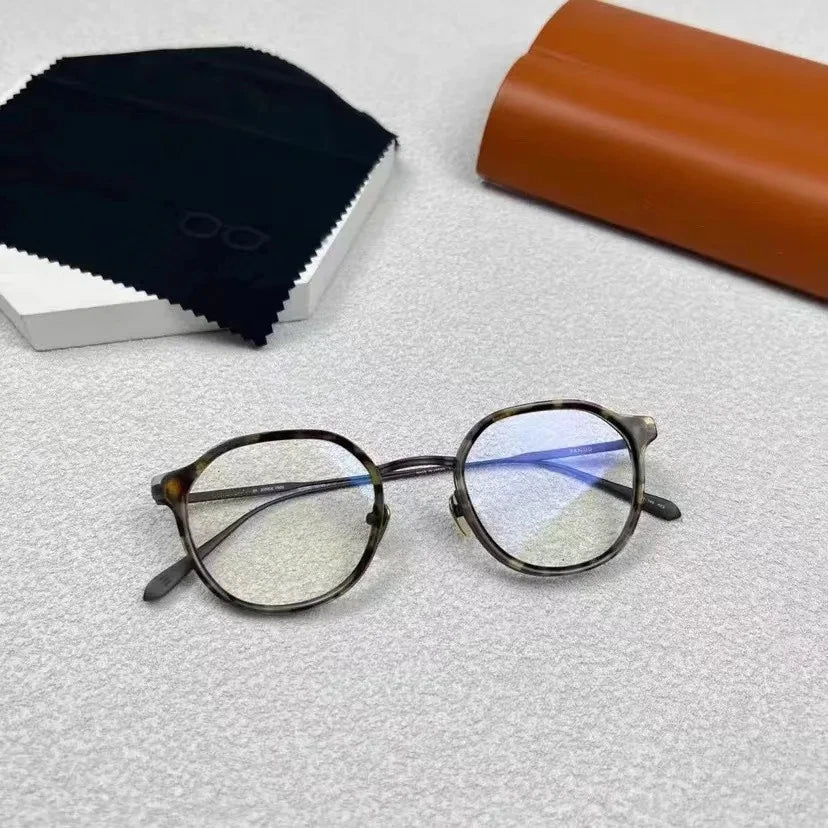 Stylish Aimee Unisex Full Rim Round Titanium Acetate Eyeglasses Frame 2241 - Lightweight & Durable for Work, Reading & Everyday Wear