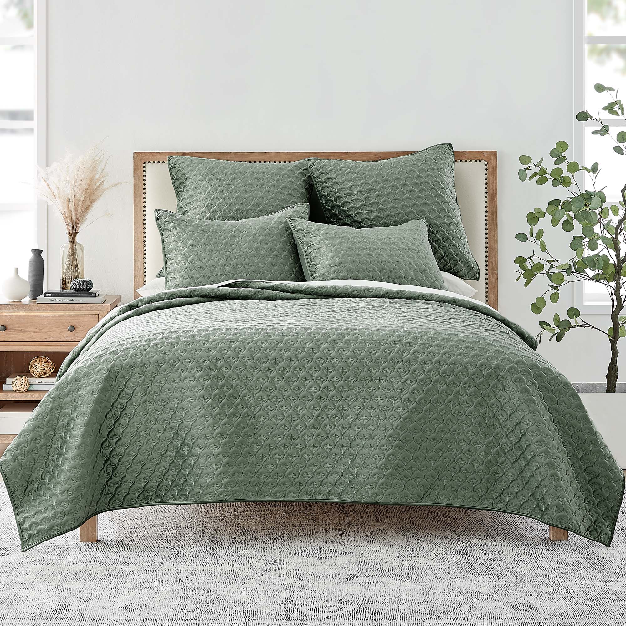 Merano Velvet Sea Spray Euro Sham Pillow Cover - Soft Luxury Decorative Pillowcase for Bedroom, Living Room, Sofa & Couch - 26x26 Inches (Set of 2) - Coastal Home Decor & Beach House Styling