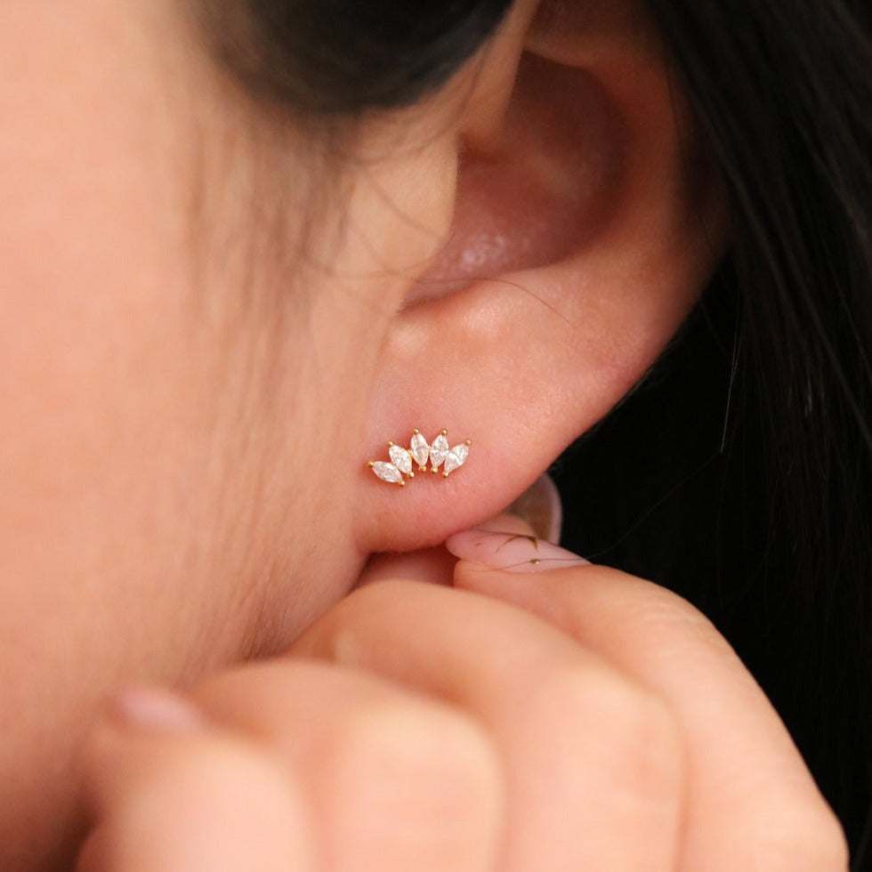 Sparkle Crawler Earrings for Women - Trendy Crystal Dangle Earrings for Parties & Special Occasions | Elegant Evening Wear & Wedding Jewelry
