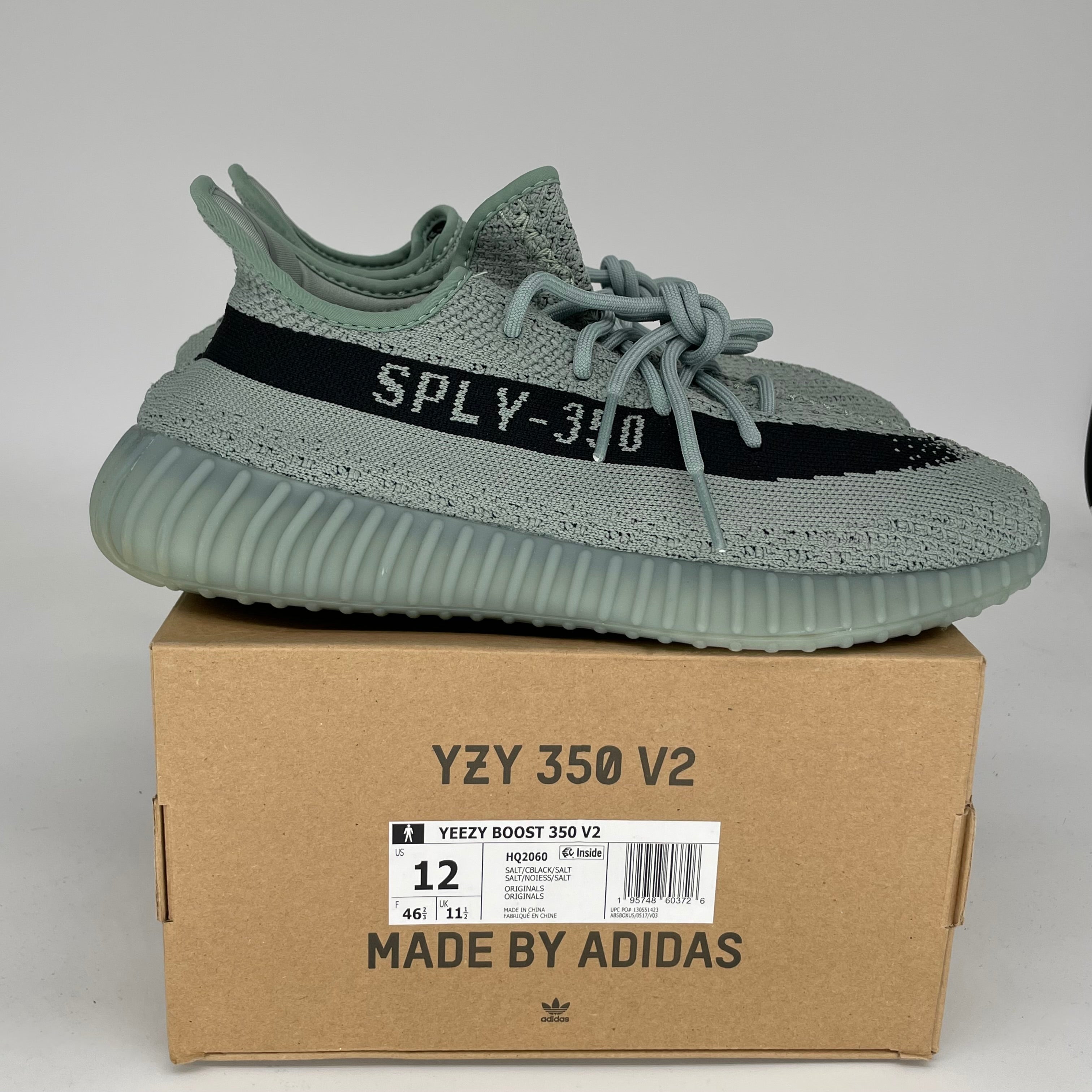 Adidas Yeezy Boost 350 V2 Salt Sneakers - Men's Size 12 (HQ2060) | Comfortable Running Shoes for Gym, Workout & Casual Wear