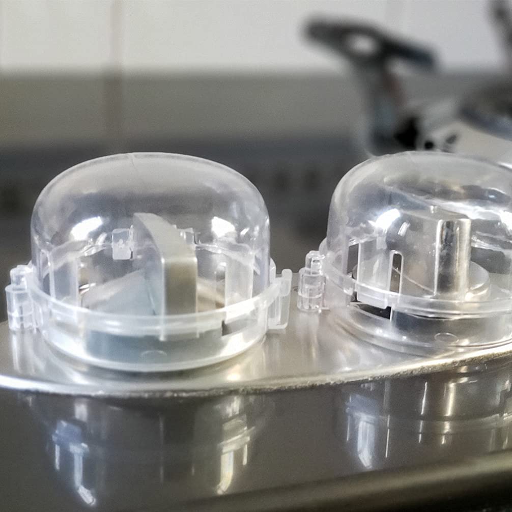 5Pcs Clear Stove Knob Covers - Child Safety Kitchen Protectors for Gas Stoves | Prevent Accidental Turning | Perfect for Homes with Toddlers & Young Children