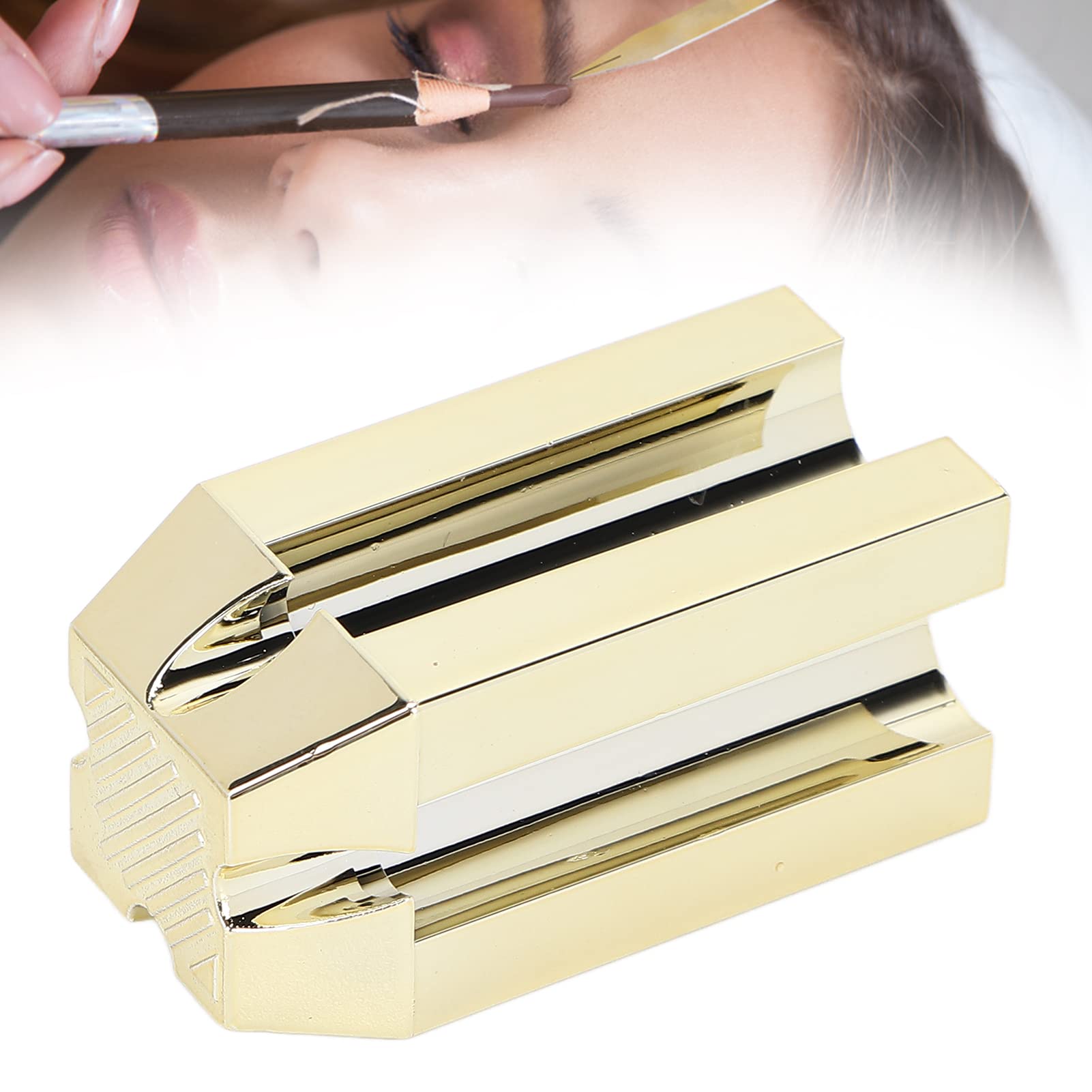 4-in-1 Alloy Eyebrow Pencil Sharpener - 4-Sided Cosmetic Sharpening Tool for Eyebrow, Eyeliner & Lip Pencils | Safe & Efficient Makeup Accessory for Precise Pointed or Flat Tips | Perfect for Home Use & Professional Makeup Kits