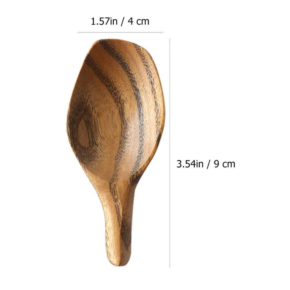UPKOCH 2-Pack Natural Wooden Scoops for Loose Tea, Coffee Beans, Spices, Pet Food - Multi-Purpose Kitchen Utensil (9x4cm) - Perfect for Tea Brewing, Coffee Measuring & Pet Feeding