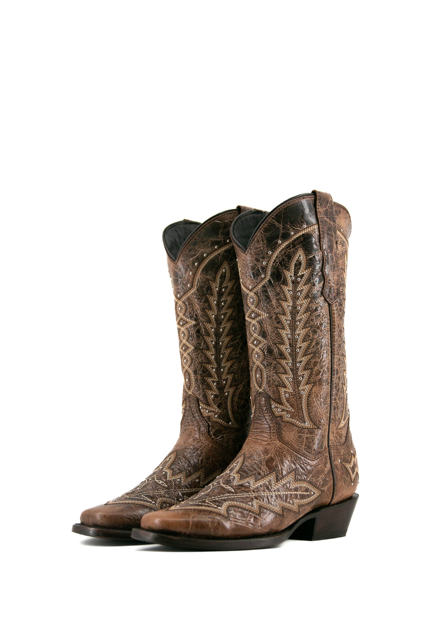 Authentic Rosario Frontier Cowgirl Boots for Women - Western Style Leather Ankle Boots with Pointed Toe & Stitched Detailing | Perfect for Country Rodeos, Line Dancing & Western Fashion Outfits