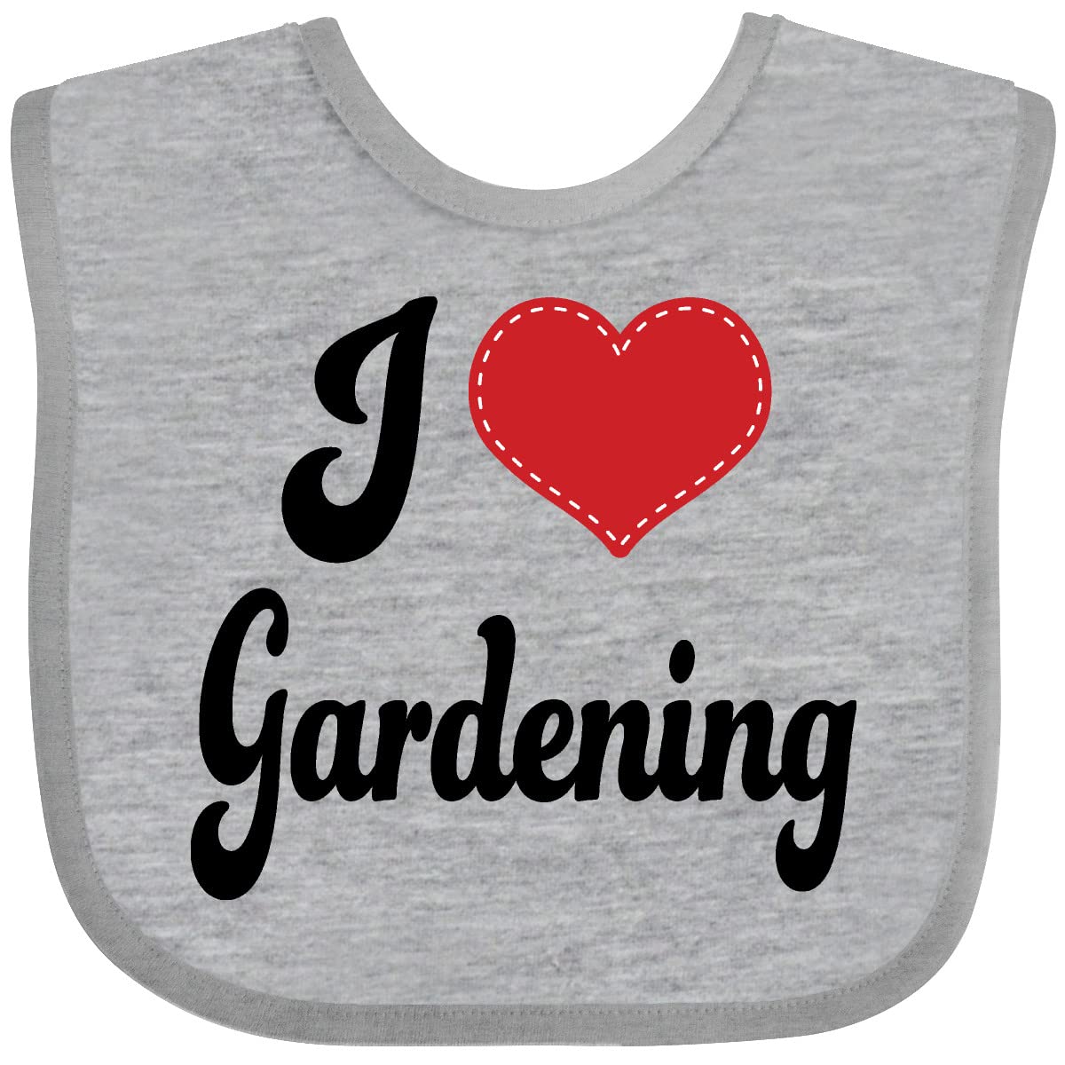 Inktastic Gardener I Love Gardening Baby Bib - Cute & Soft Cotton Bib for Babies & Toddlers - Perfect for Feeding, Mealtime & Playtime - Great Gift for Gardening Enthusiasts