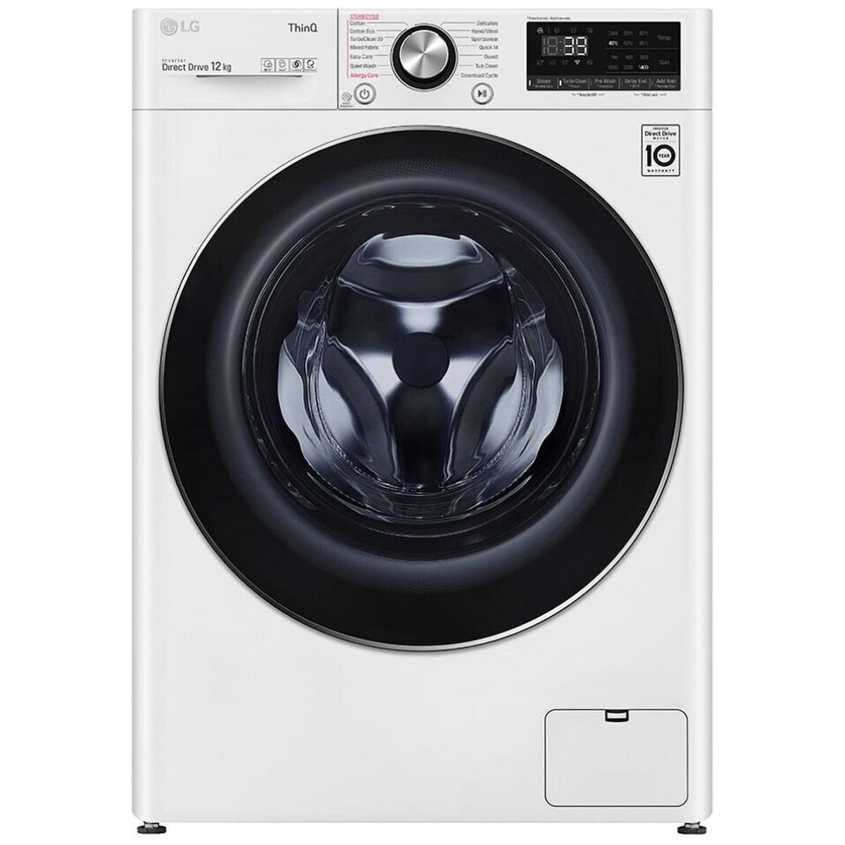 LG 12kg Front Load Washing Machine WV9 1412W - Energy Efficient, Large Capacity Washer for Family Laundry | Perfect for Apartments & Smart Homes