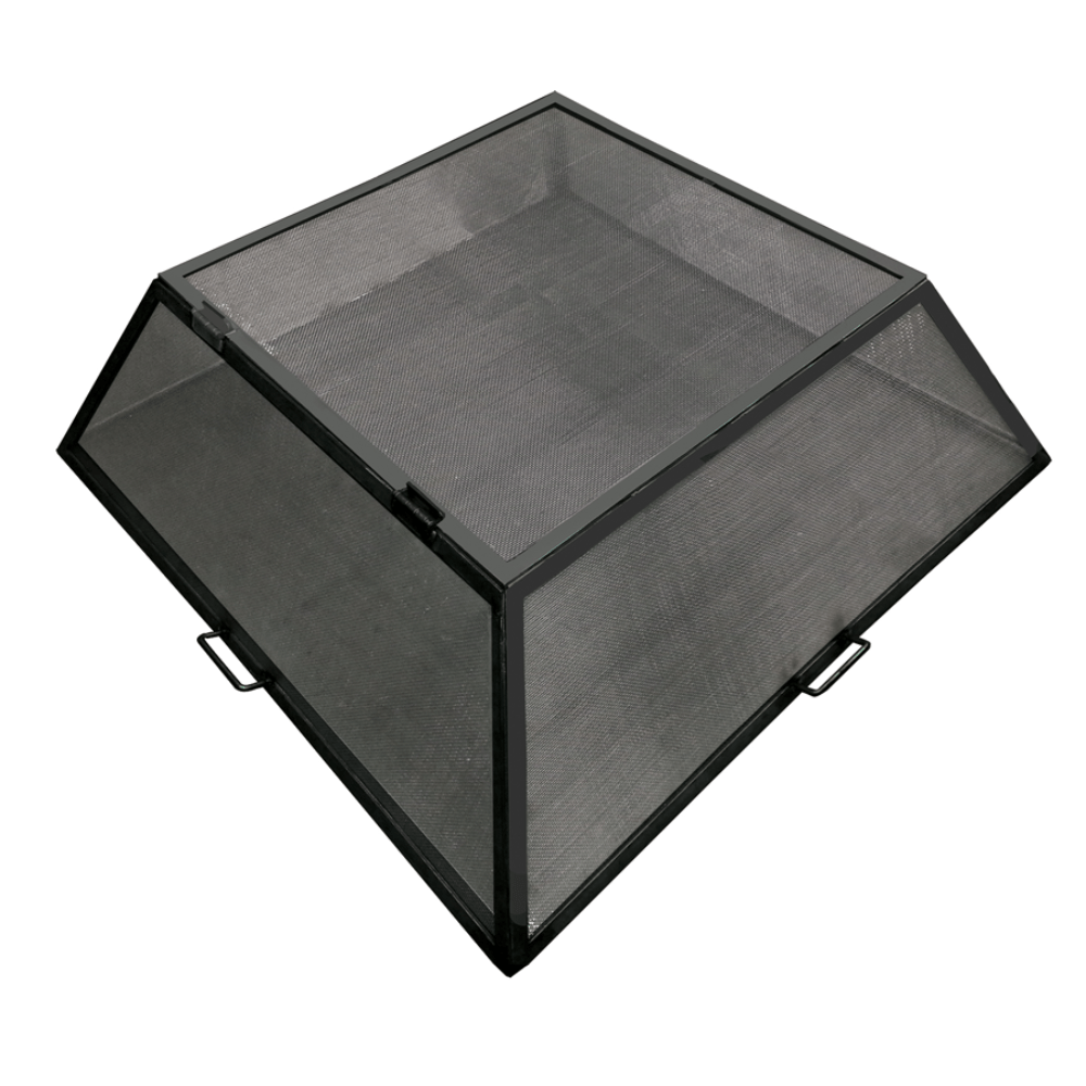 Modern Blaze Square Steel Fire Pit Screen - Heavy Duty Spark Guard for Outdoor Patio, Backyard & Camping - Durable Rust-Resistant Mesh Cover for Wood Burning Fire Pits - Perfect for Gatherings, S'mores & Cozy Evenings
