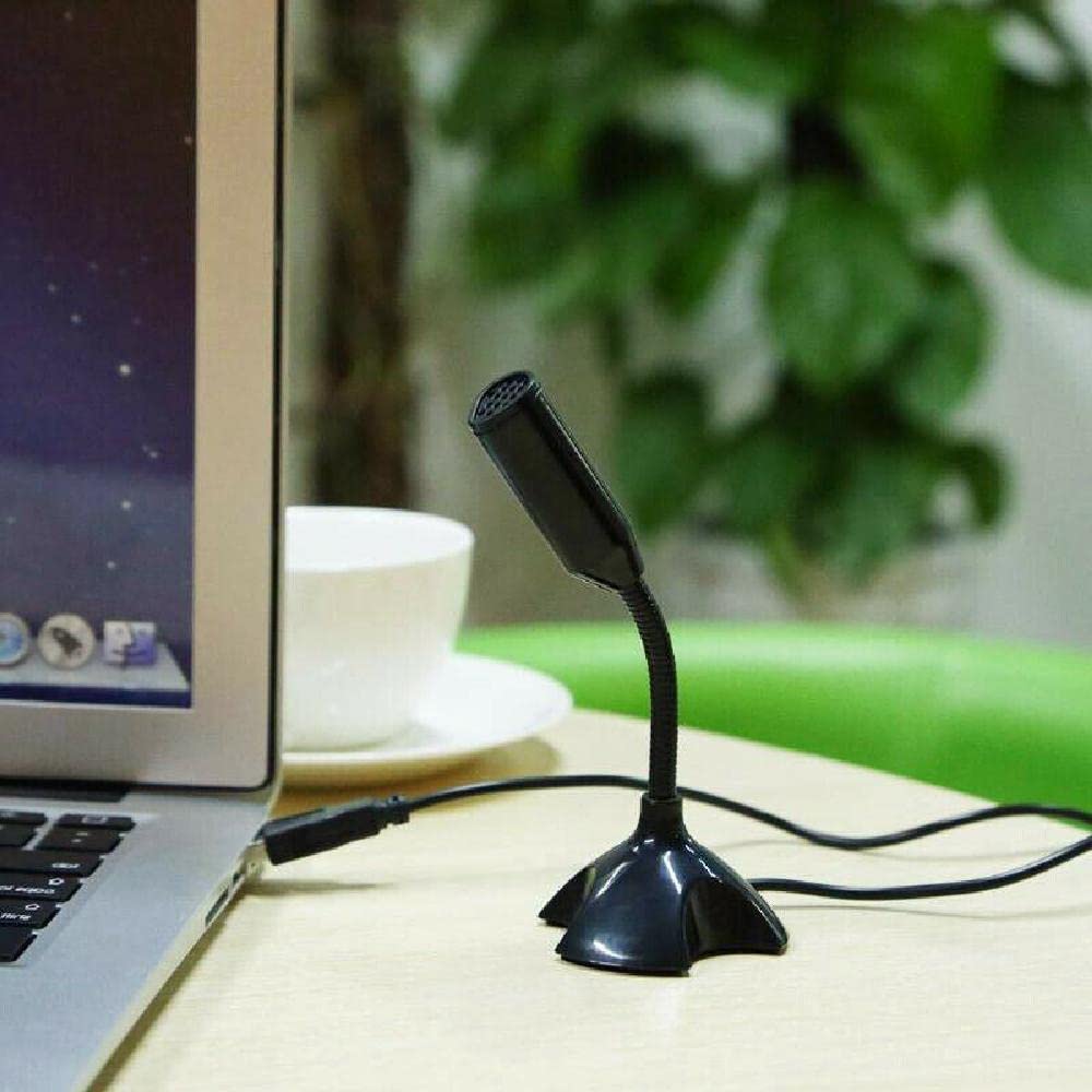 1PC USB Mini Desktop Microphone Stand for PC Laptop Computer Notebook - Clear Sound Quality for Online Meetings, Gaming, Podcasting & Video Recording