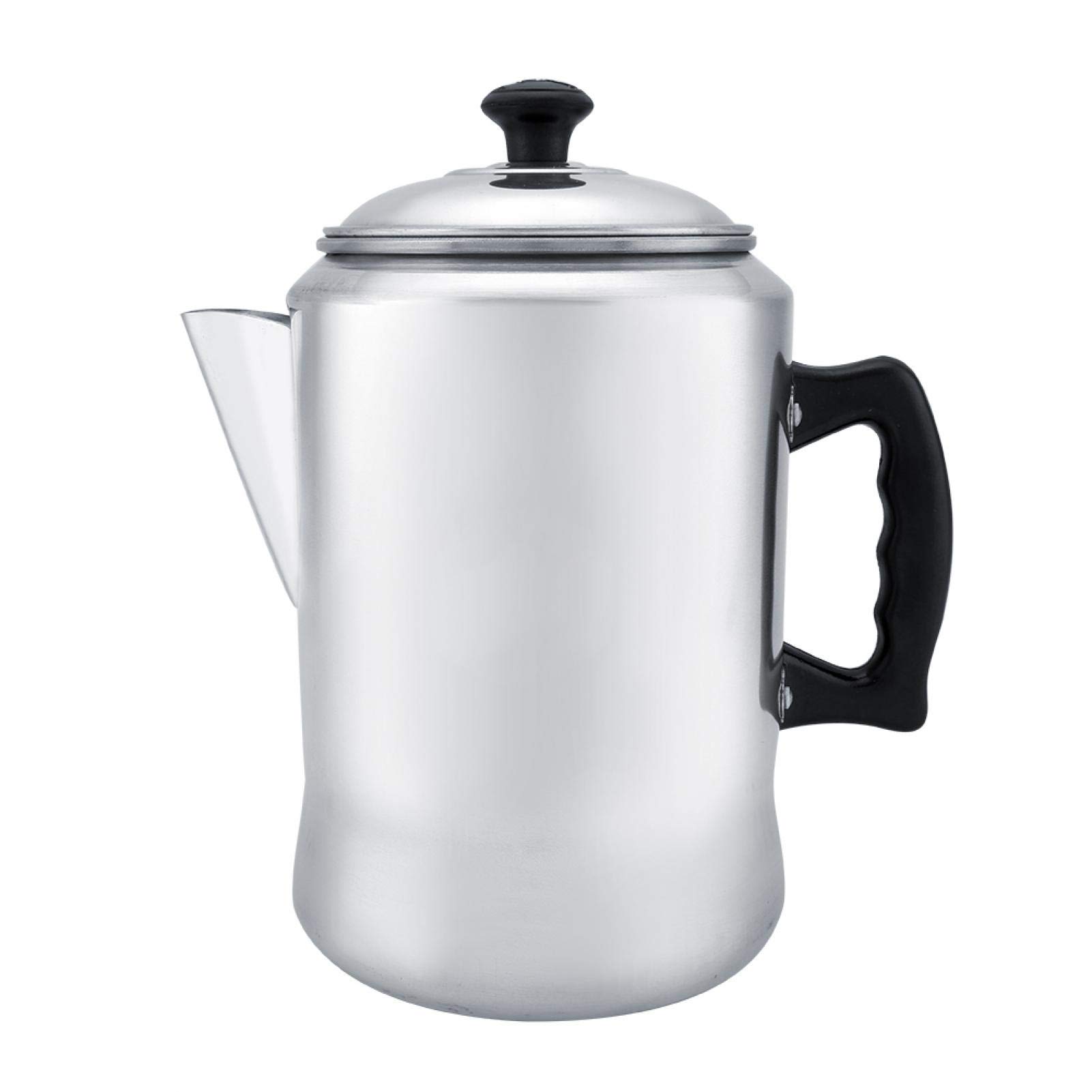 3L Aluminum Stovetop Percolator Coffee Maker Pot with Lid - Ideal for Home, Travel, Camping & Outdoor Adventures - Classic Cafetera for Brewing Rich Coffee