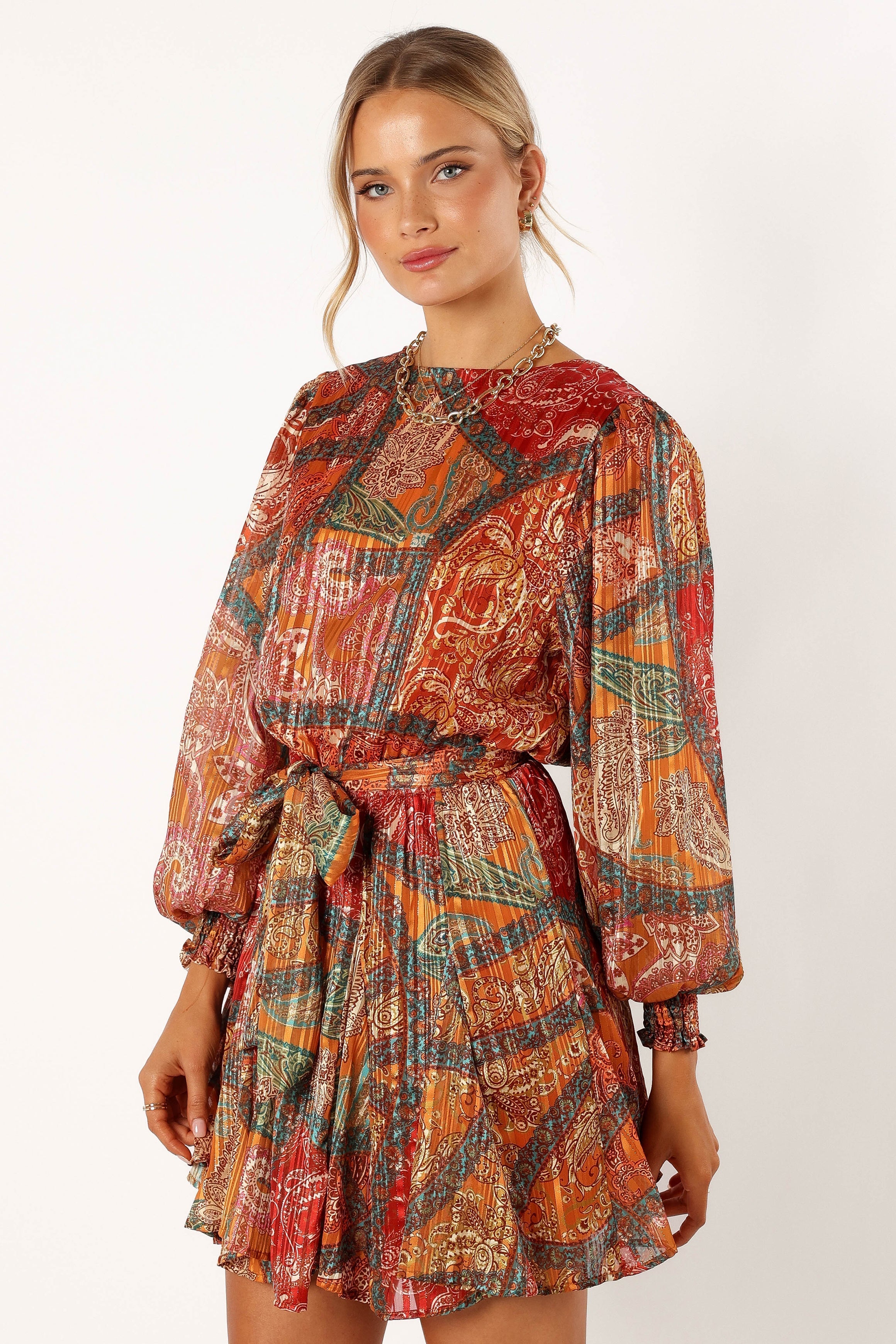 Gabriel Long Sleeve Mini Dress - Floral Print, Stretchy Fabric, Casual & Party Wear for Women | Perfect for Date Night, Office Outfits & Holiday Events