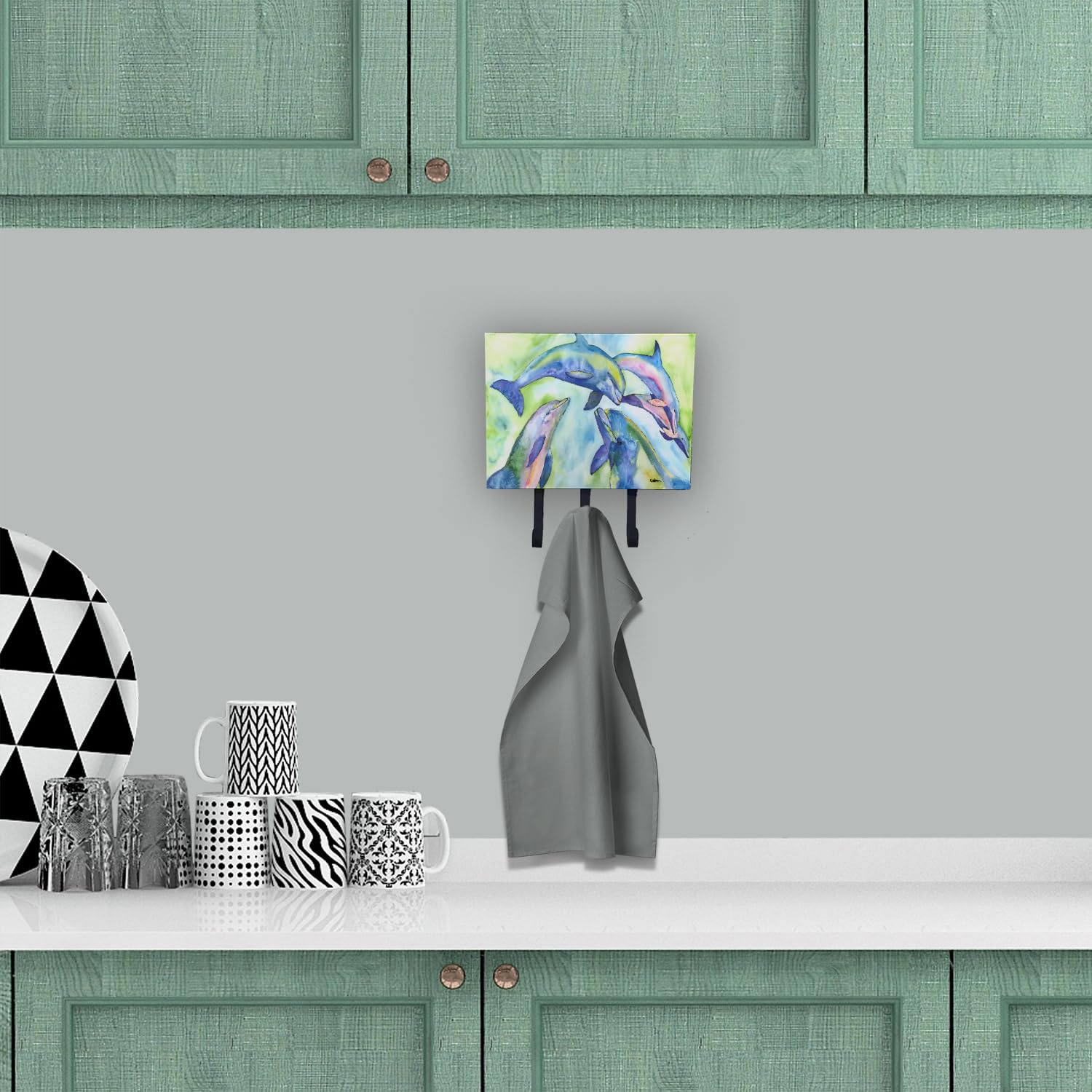 Dolphin-Themed Wall Hook Organizer - Key Holder, Coat Rack & Leash Hanger for Keys, Towels, Aprons | Perfect for Entryway, Bathroom & Pet Accessories Storage
