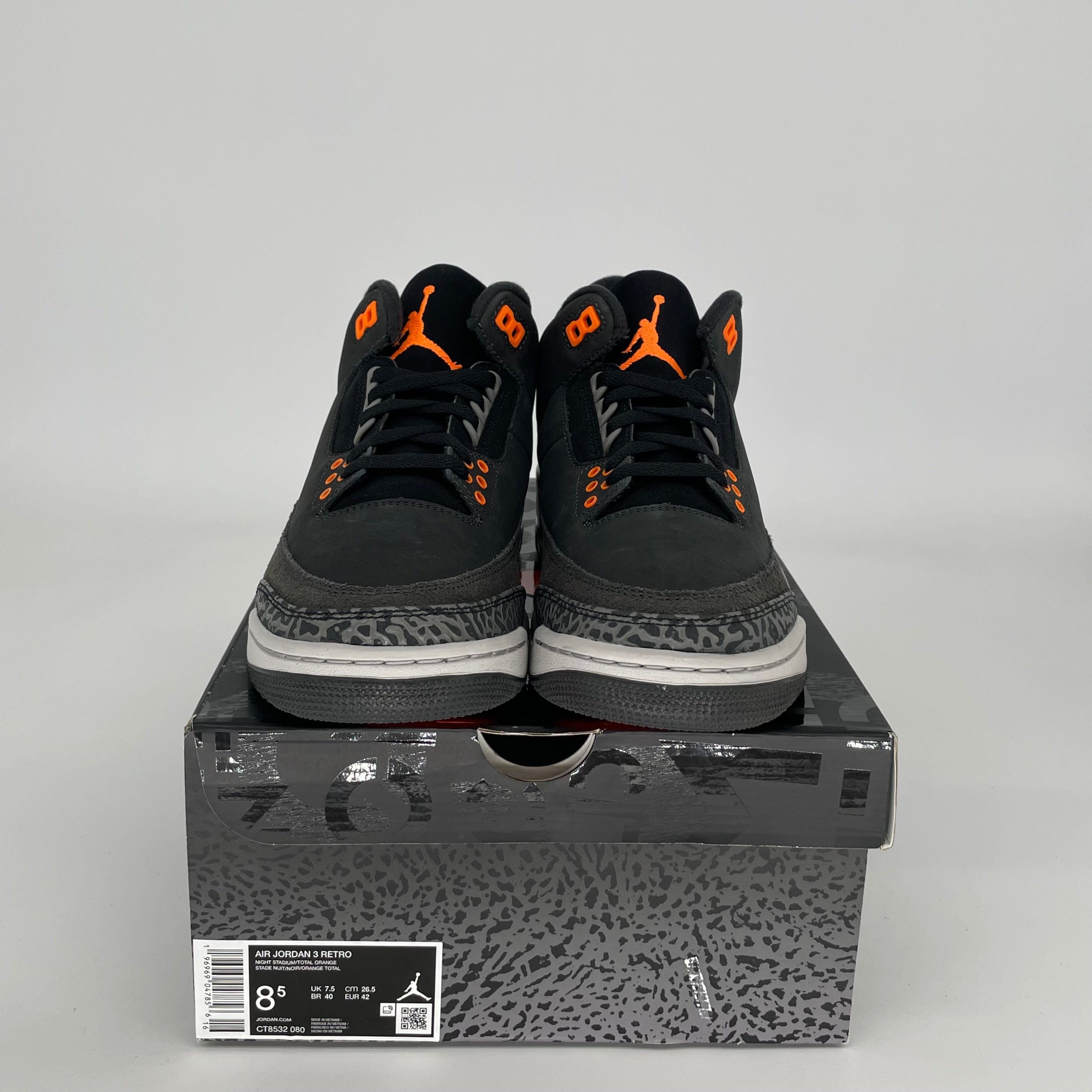 AIR JORDAN 3 FEAR PACK Sneakers - Men's Size 8.5 (CT8532-080) - Retro Basketball Shoes for Streetwear & Casual Style