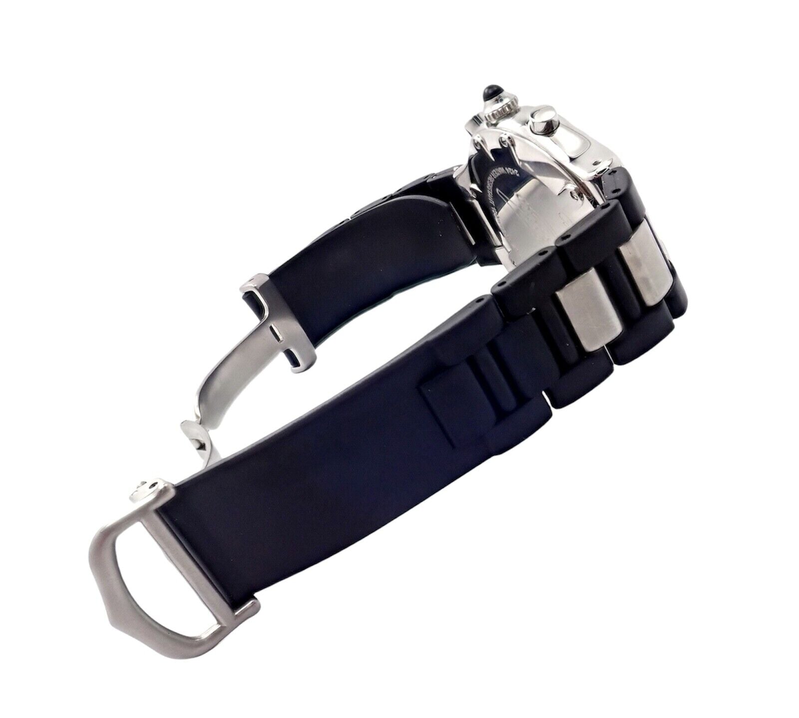 Authentic Cartier Stainless Steel Chronograph 21 Quartz Rubber Band Watch for Men - Luxury Sports Chronograph Wristwatch for Diving, Swimming & Outdoor Activities