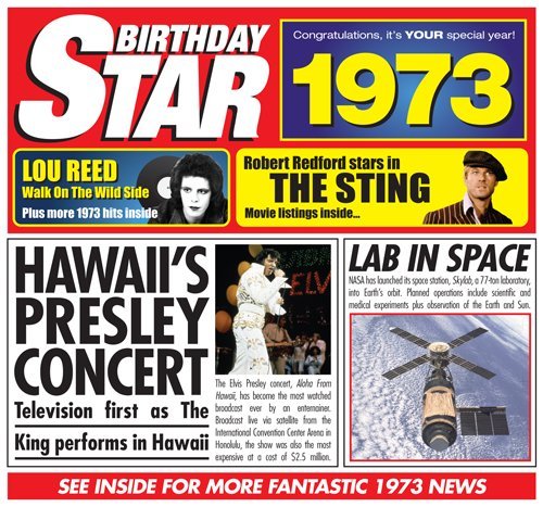 1973 Birthday Gift - Nostalgic 1973 Chart Hits CD & Vintage 1973 Greeting Card Set | Perfect for 50th Birthday Celebrations, Anniversary Gifts & Retro Music Lovers
